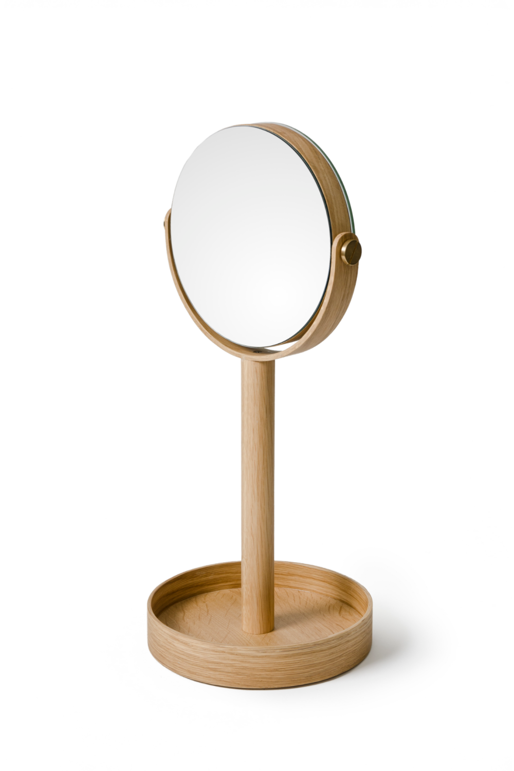 Oak Double Face Mirror with Storage Tray | Wireworks Close-up、mySite、neckold