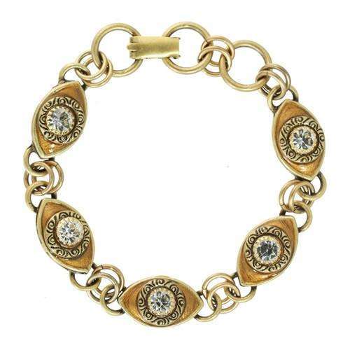 Michal Golan 5 Eye Gold and Crystal Evil Eye Bracelet、mySite、topwebapps