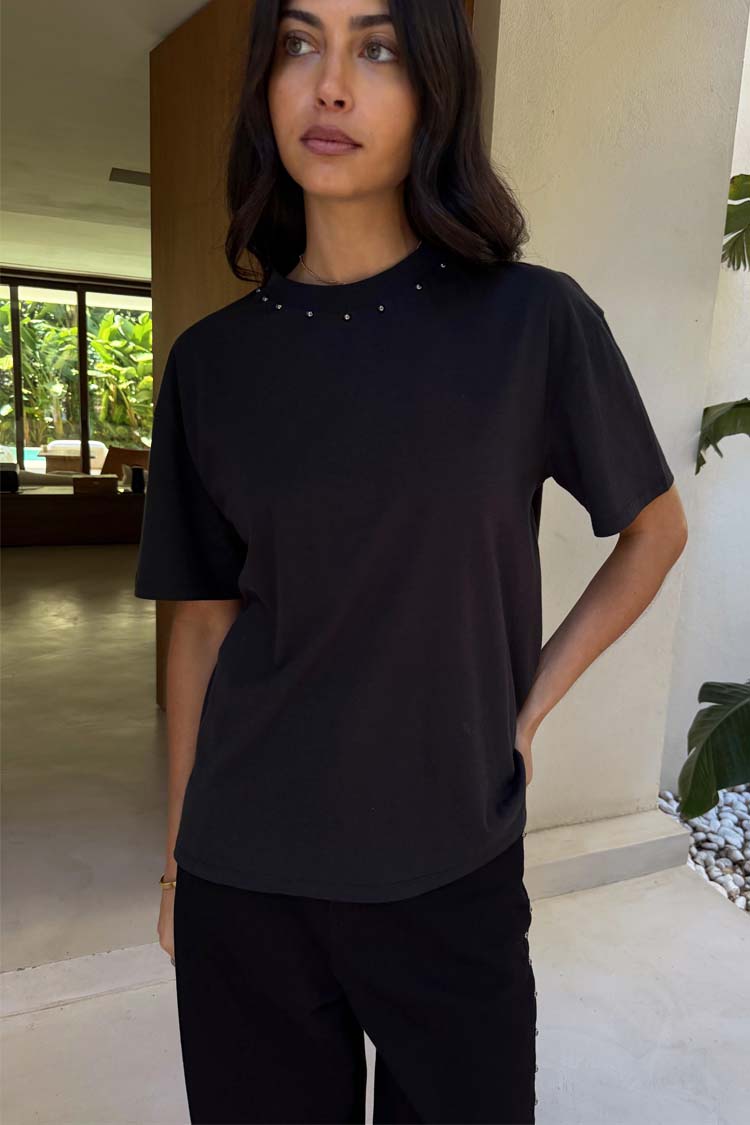 Black Studded T-Shirt、mySite、solidvoid