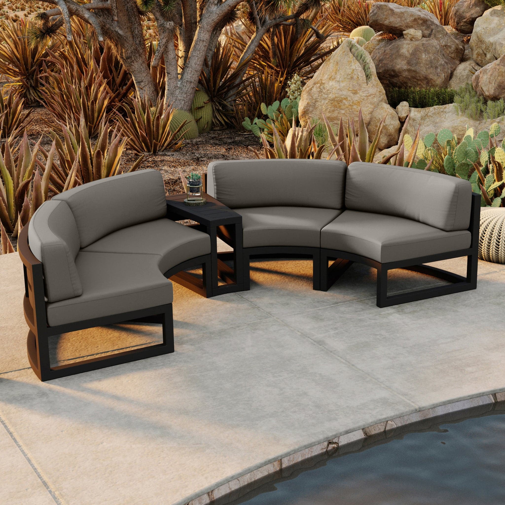Avion 3 Piece Curve Sectional Set、mySite、neckold