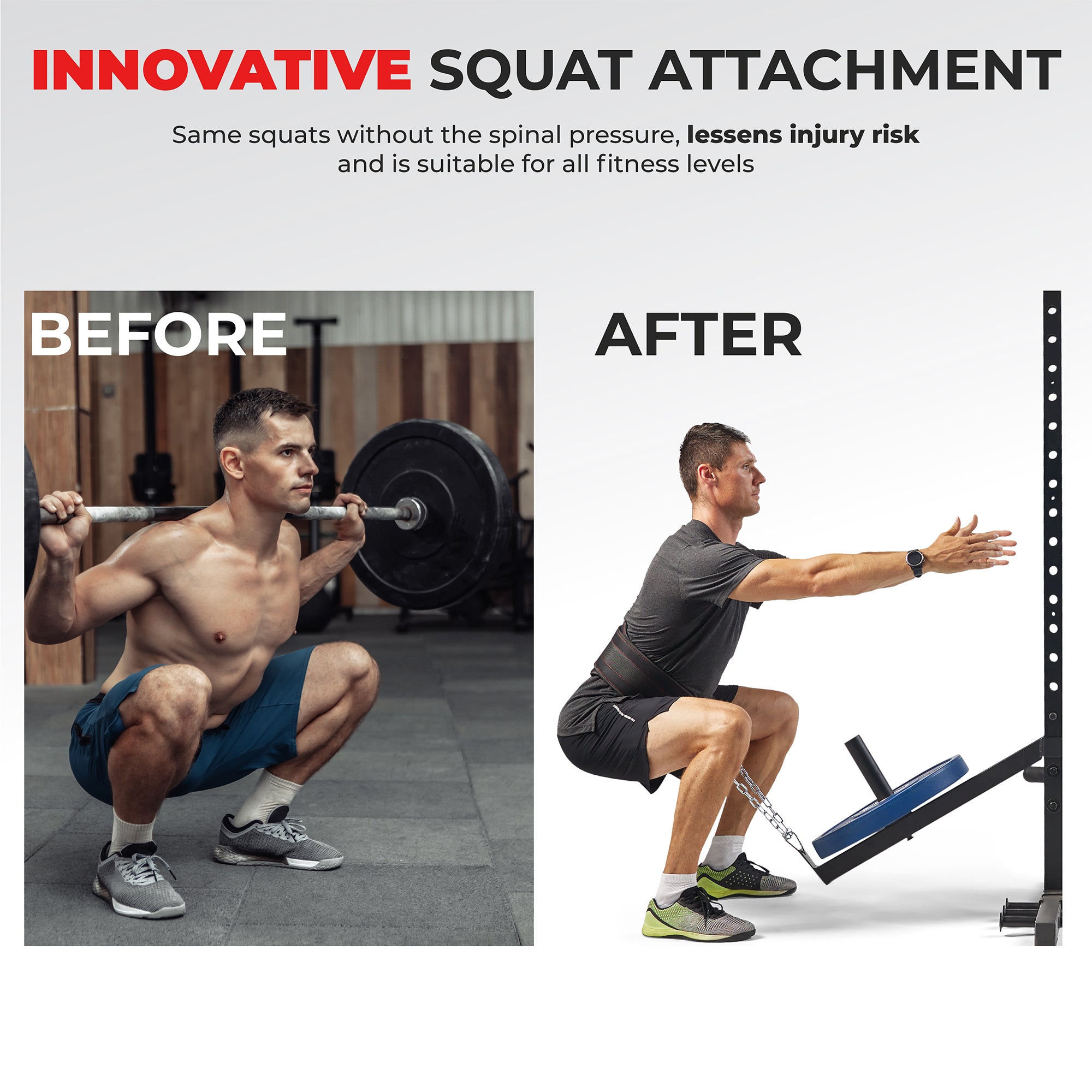  Belt Squat Attachment for Power Racks and Cages, Full Body Workout、mySite、ghnorth