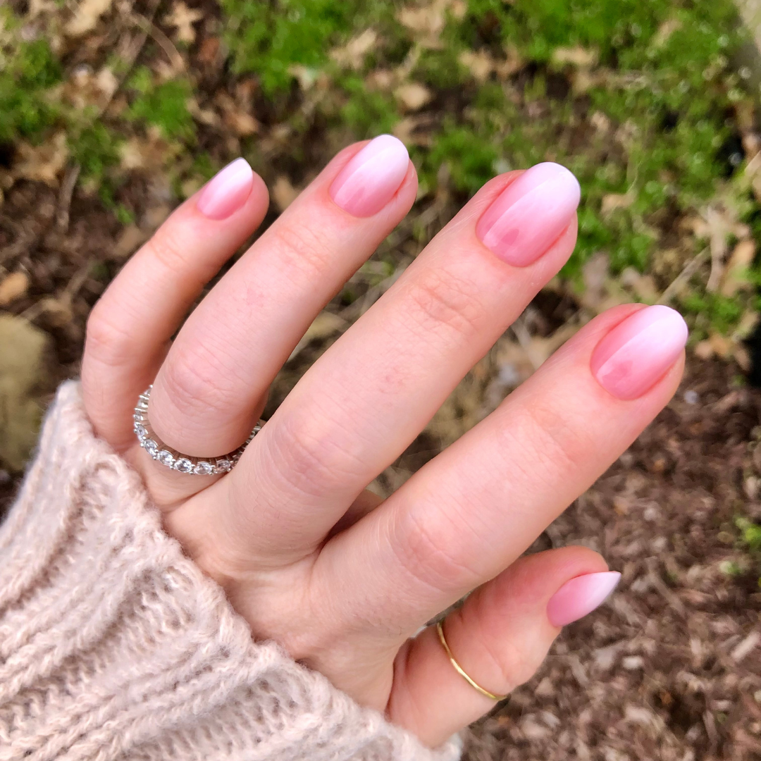 Pink Syrup Gradient - Press-On | Extra Short | Round、mySite、solidvoid