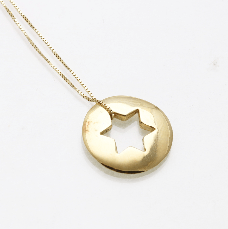 Open Star of David Necklace - 14k Gold、mySite、topwebapps