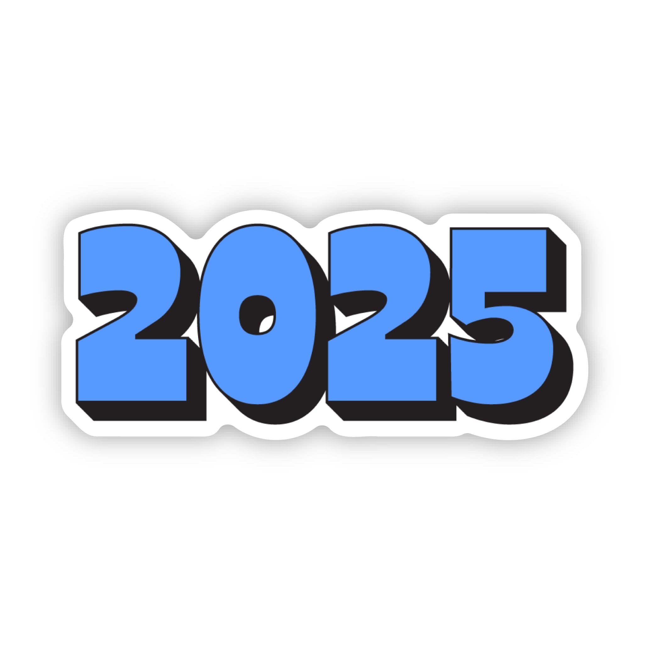  2025 Bold Blue Text Graduation Sticker、mySite、ghnorth