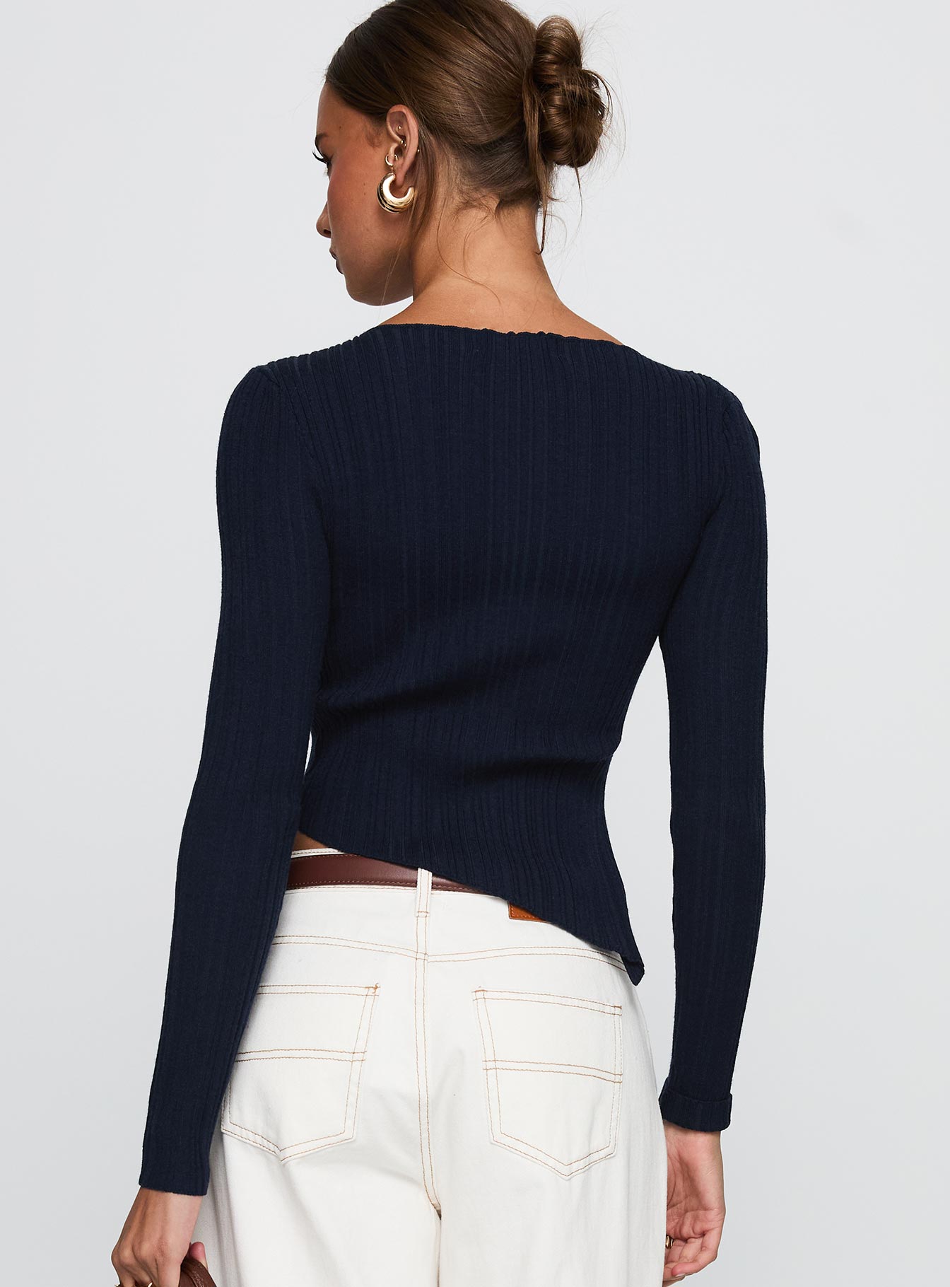 Ellara Long Sleeve Top Blue、mySite、solidvoid