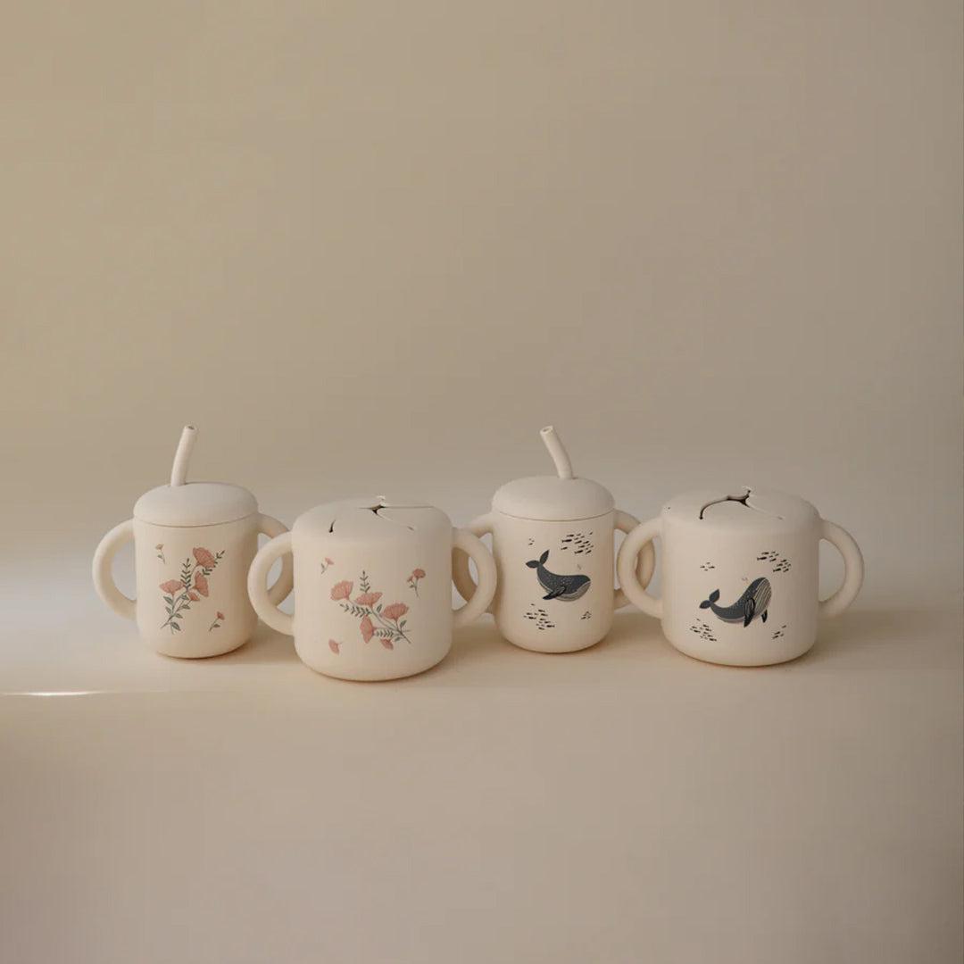  Mushie Snack Cups - Pink Flowers、mySite、merchandisen