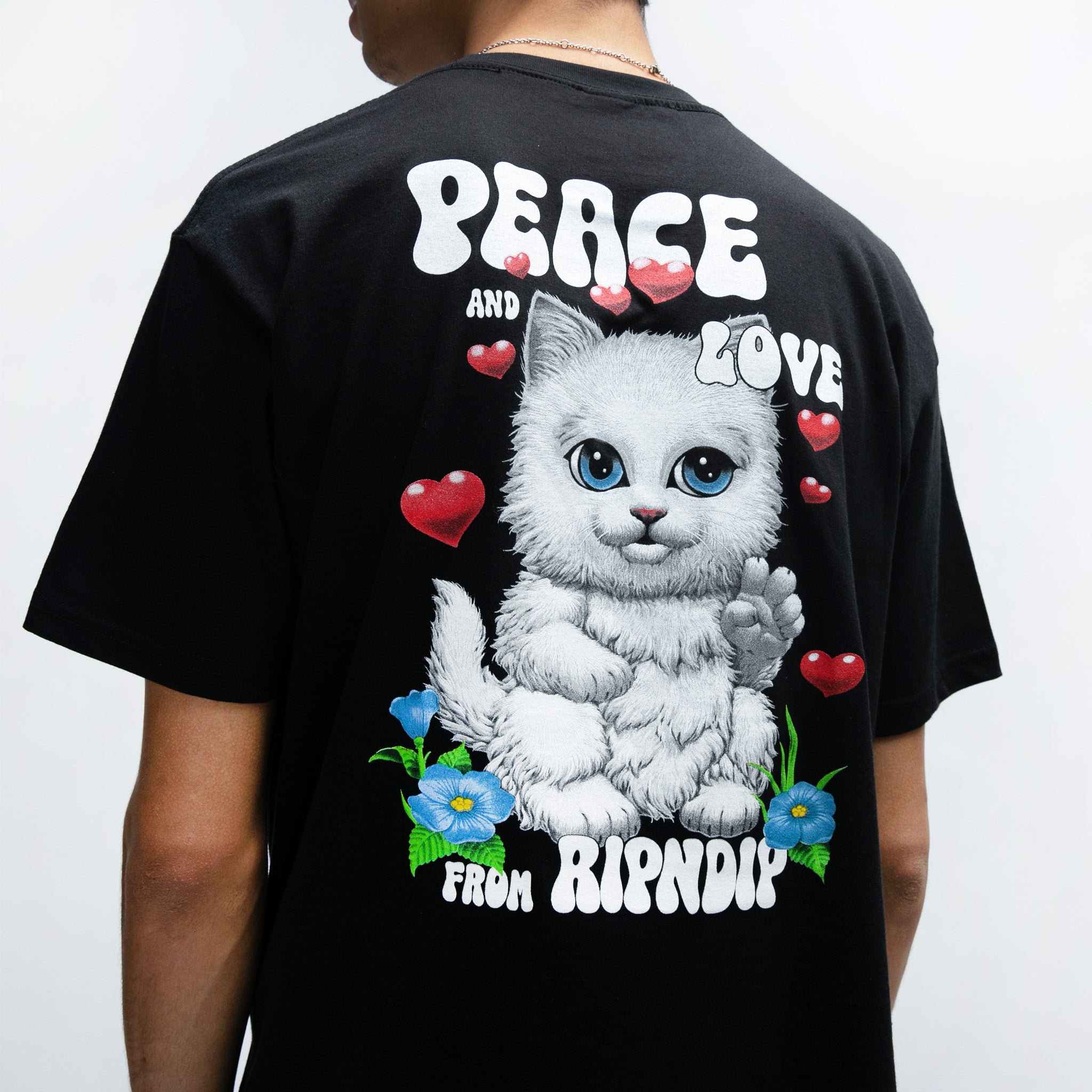  Peace Love Ripndip Tee (Black)、mySite、merchandisen