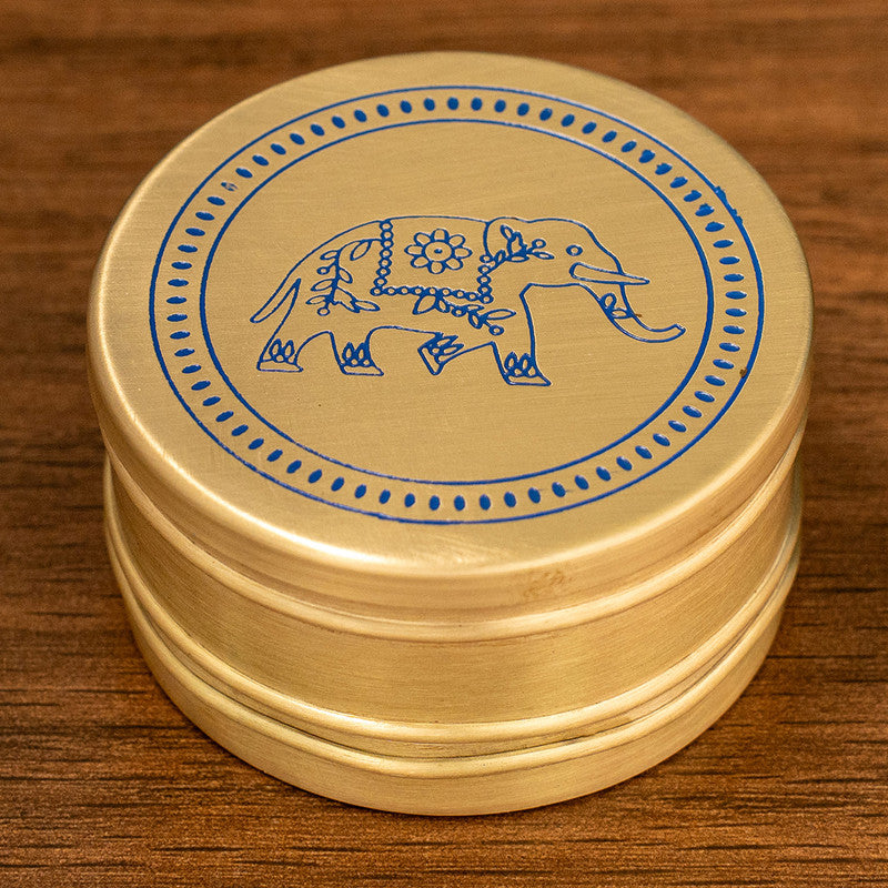 Brass Kunjar Trinket Box | Blue & Gold、mySite、camillekostekn