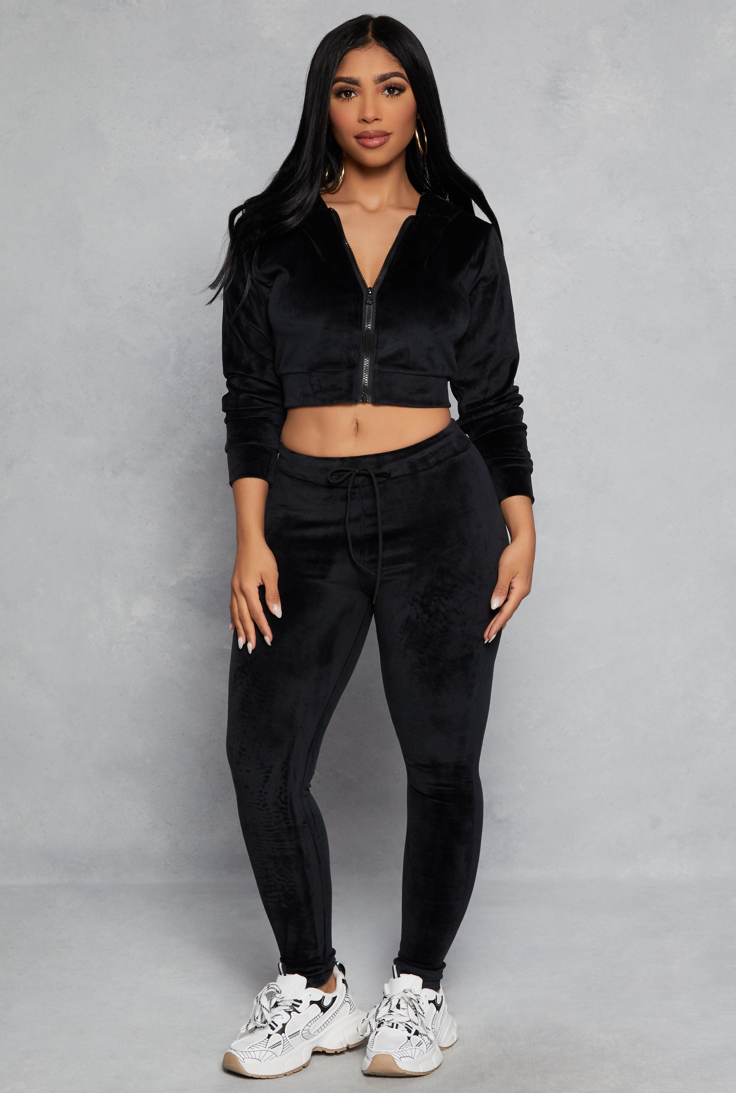 High Waisted Velour Drawstring Pants、mySite、camillekostekn