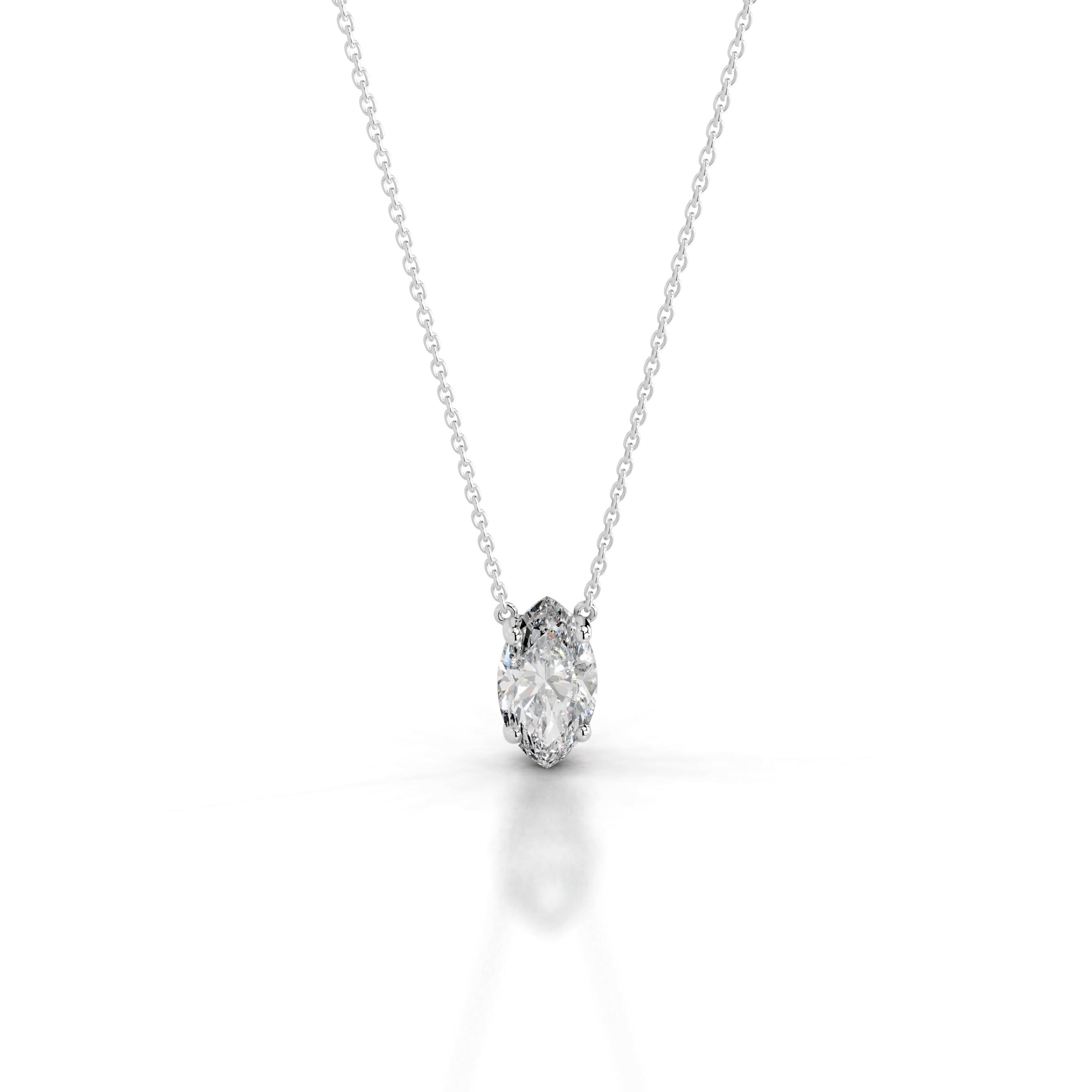 Mary Lab Grown Diamond Pendant - 14K White Gold、mySite、hinf8tx79