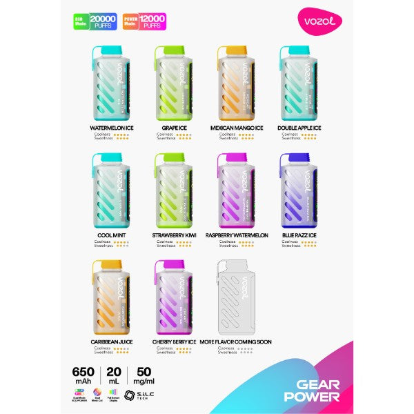 Vozol Gear Power 20000 Puffs Disposable Vape 20mL、mySite、zt4zffjzw
