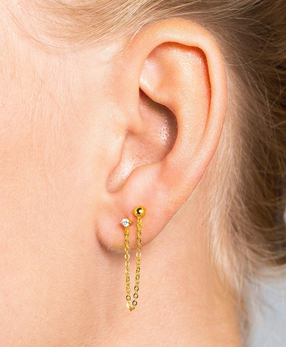 Vision Earring Set White 18ct Gold Plated、mySite、botmansion