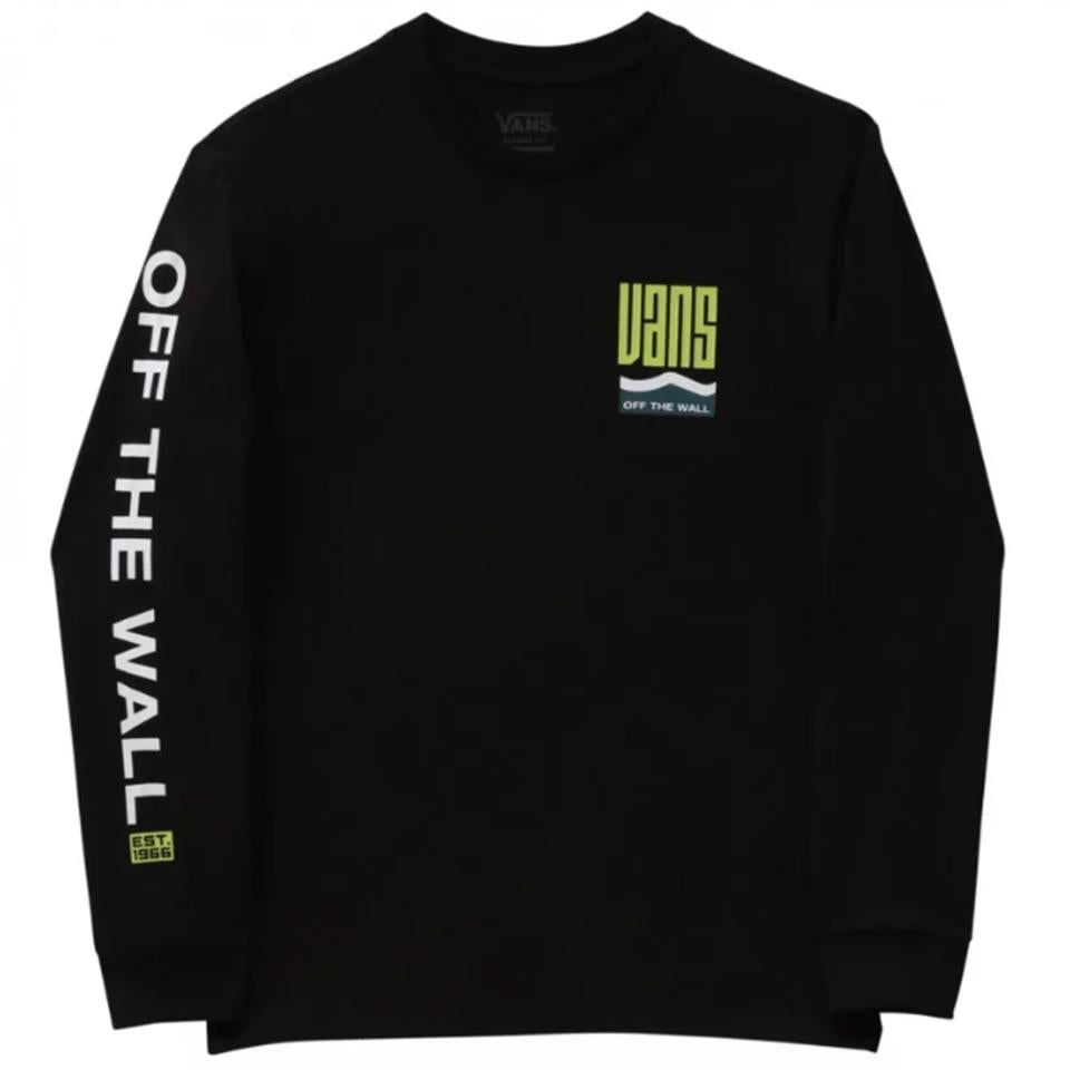  Vans Boys Maze Long Sleeve T-Shirt - Black、mySite、merchandisen