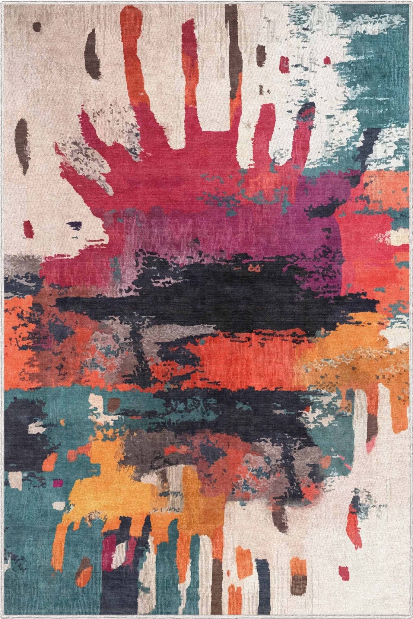 Apollo Chromatic Splash – Bold Paint-Splatter Flat Woven Multicolor Rug、mySite、gigharbornorthrealestate
