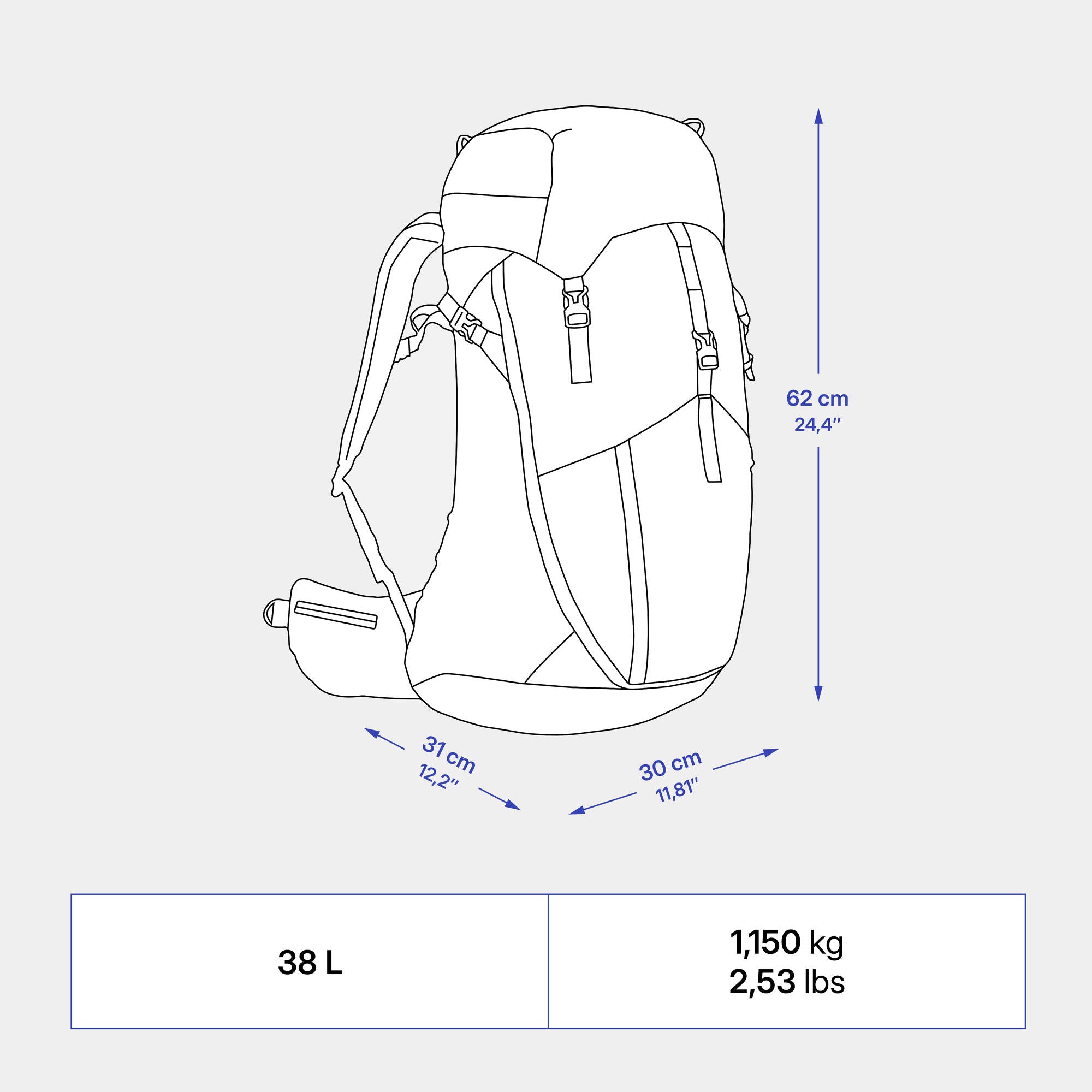 Quechua MH500 38 L Hiking Backpack、mySite、shQuechua MH500 38 L Hiking Backpack、mySite、glenpowelloop_name