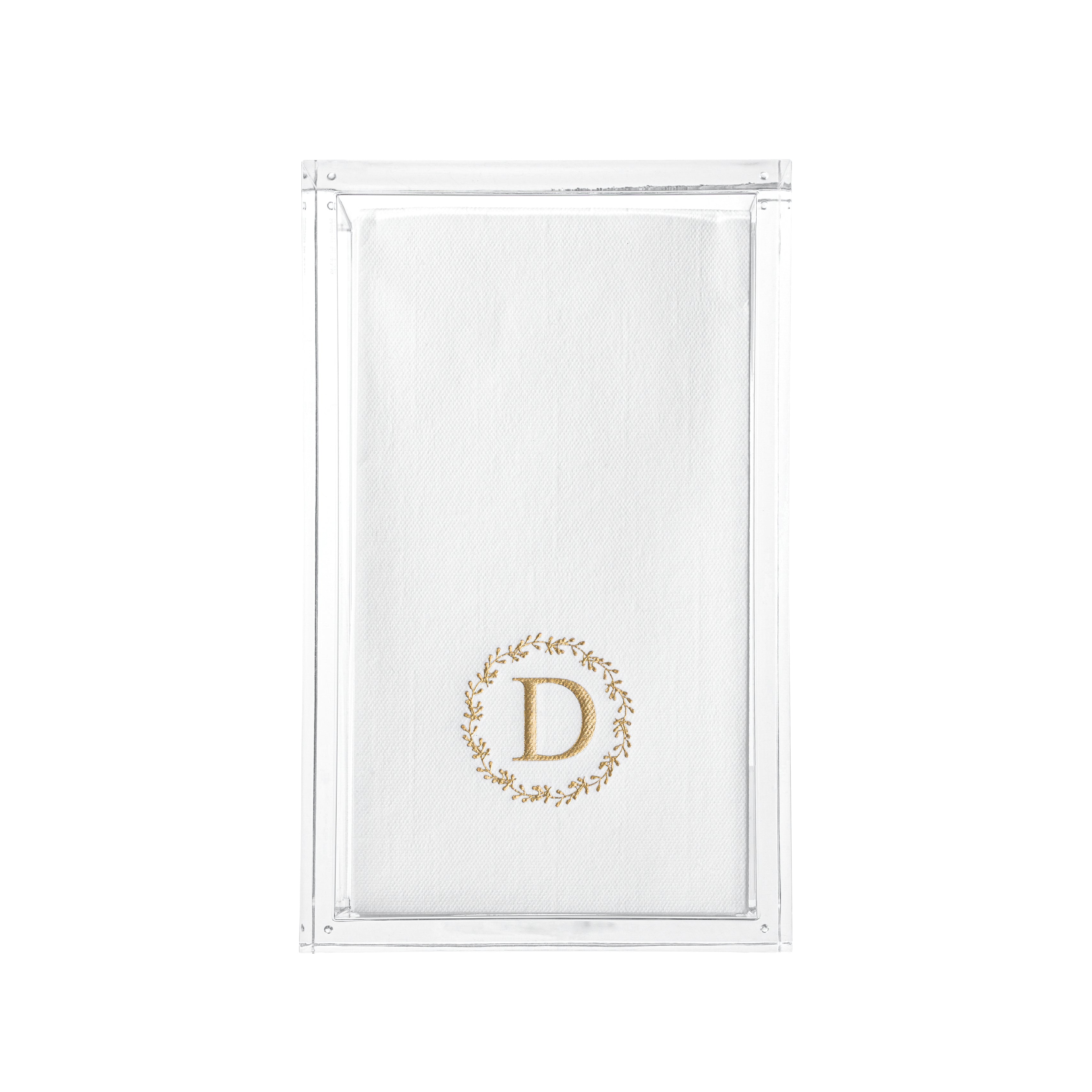  Gold Wreath Napkins With Acrylic Tray Gift Set、mySite、elrpsem3k