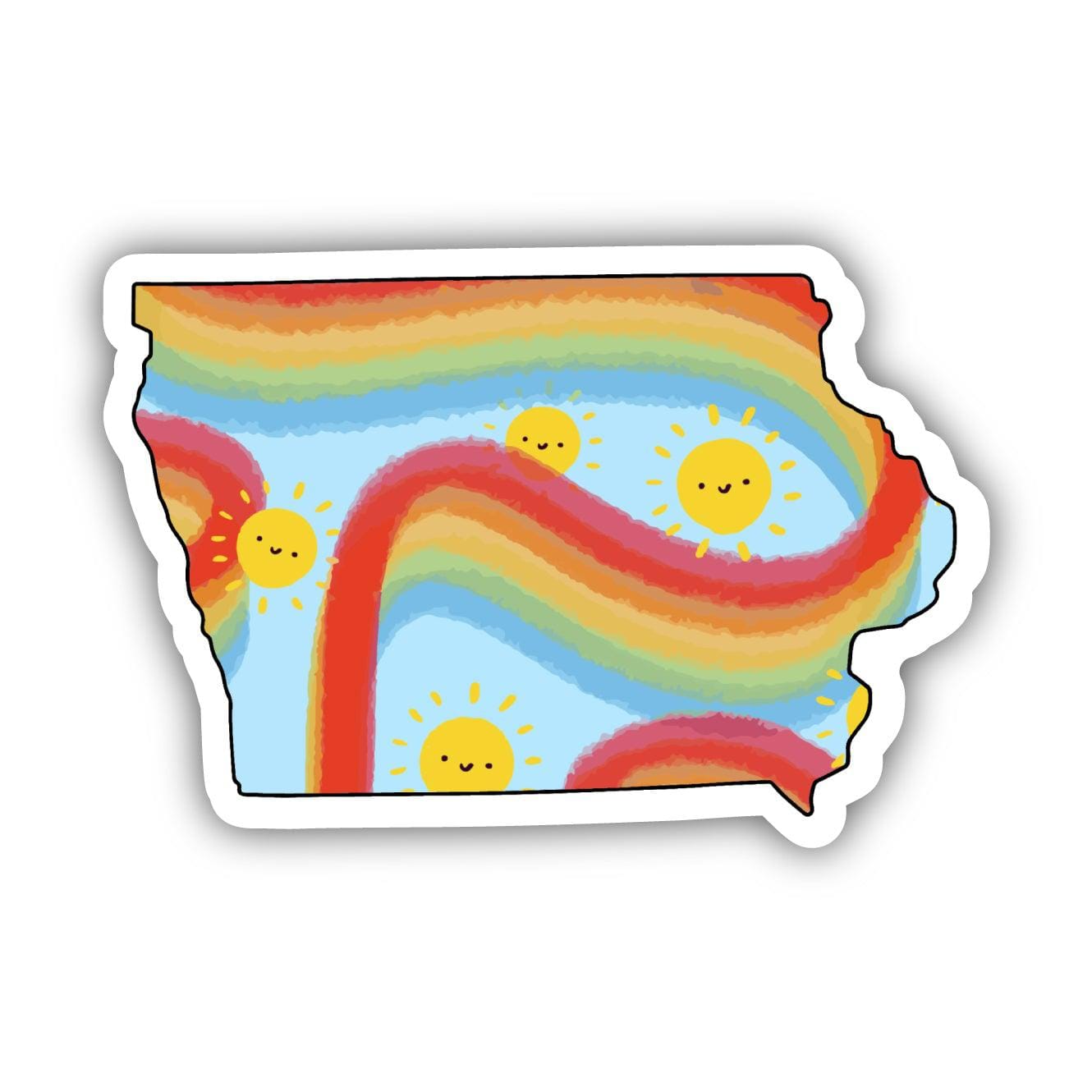  Iowa Rainbow Fun Sticker、mySite、ghnorth