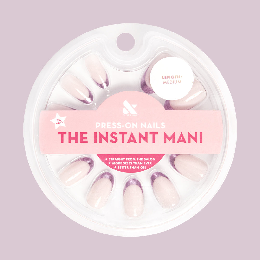 Metallic French Lilac Shimmer Press Ons - Loyalty Reward、mySite、solidvoid