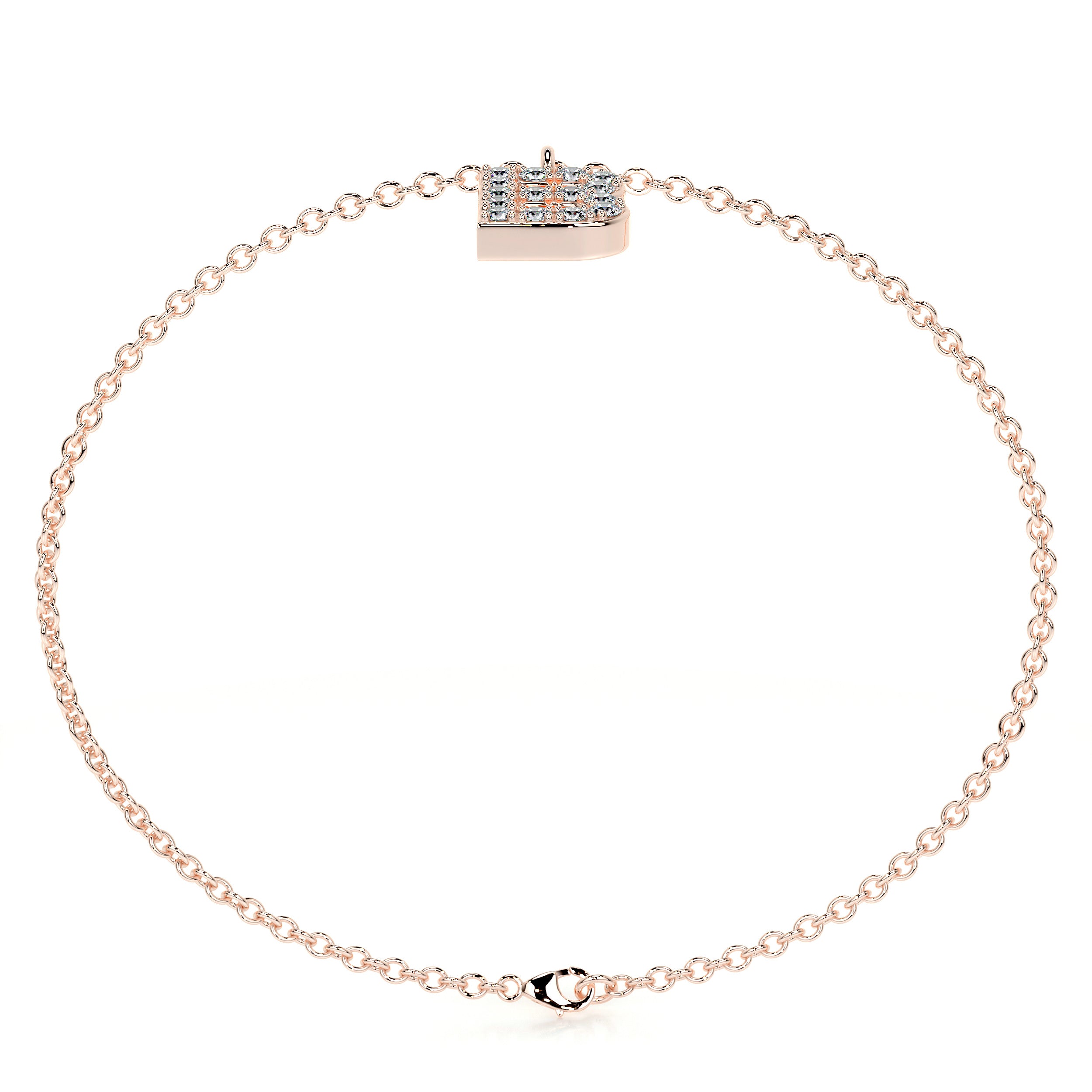 Barbara Letter Diamonds Bracelet (0.15 Carat) -14K Rose Gold、mySite、hinf8tx79