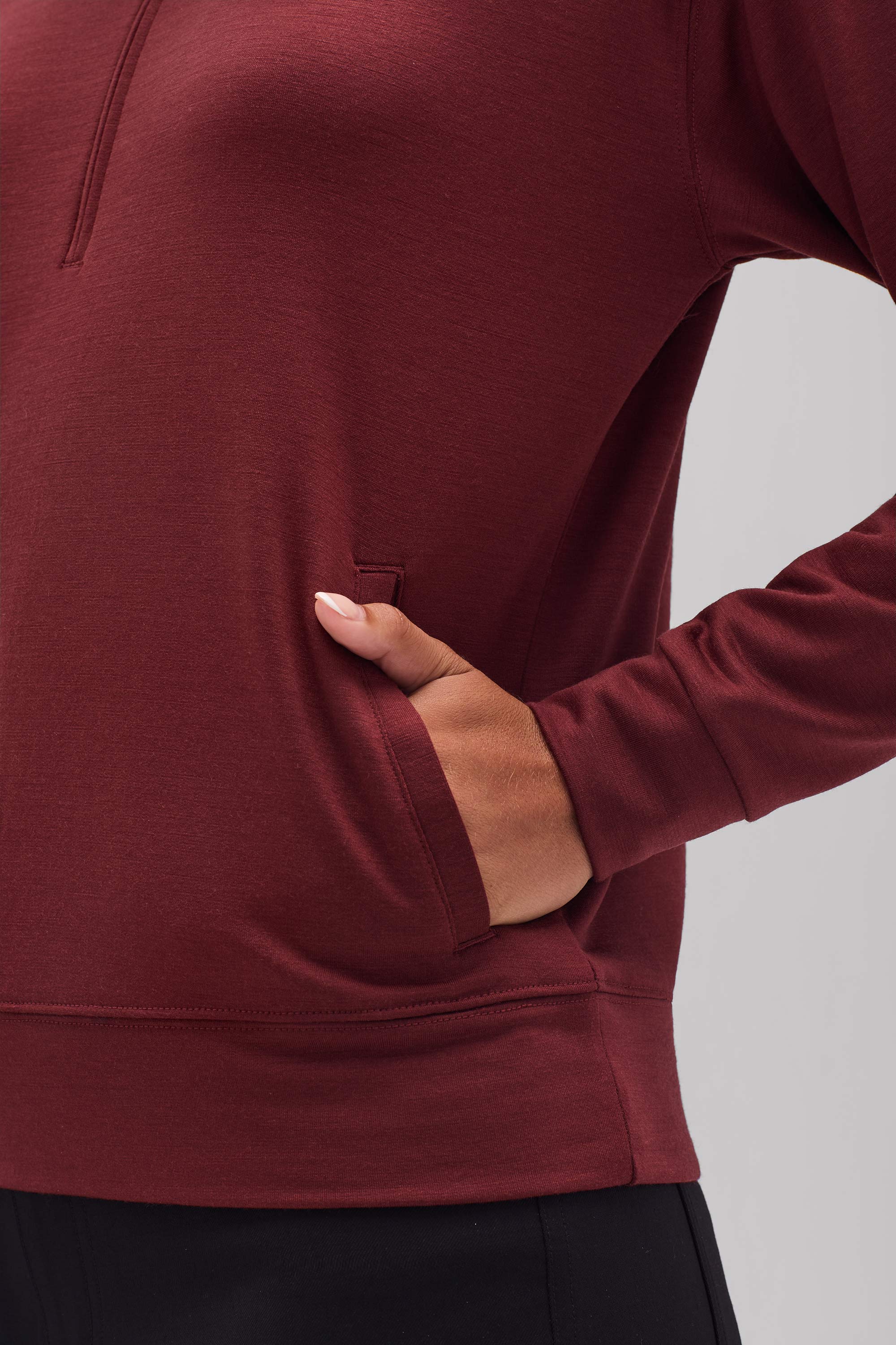 Women's Merino Transit Quarter Zip、mySite、noshort