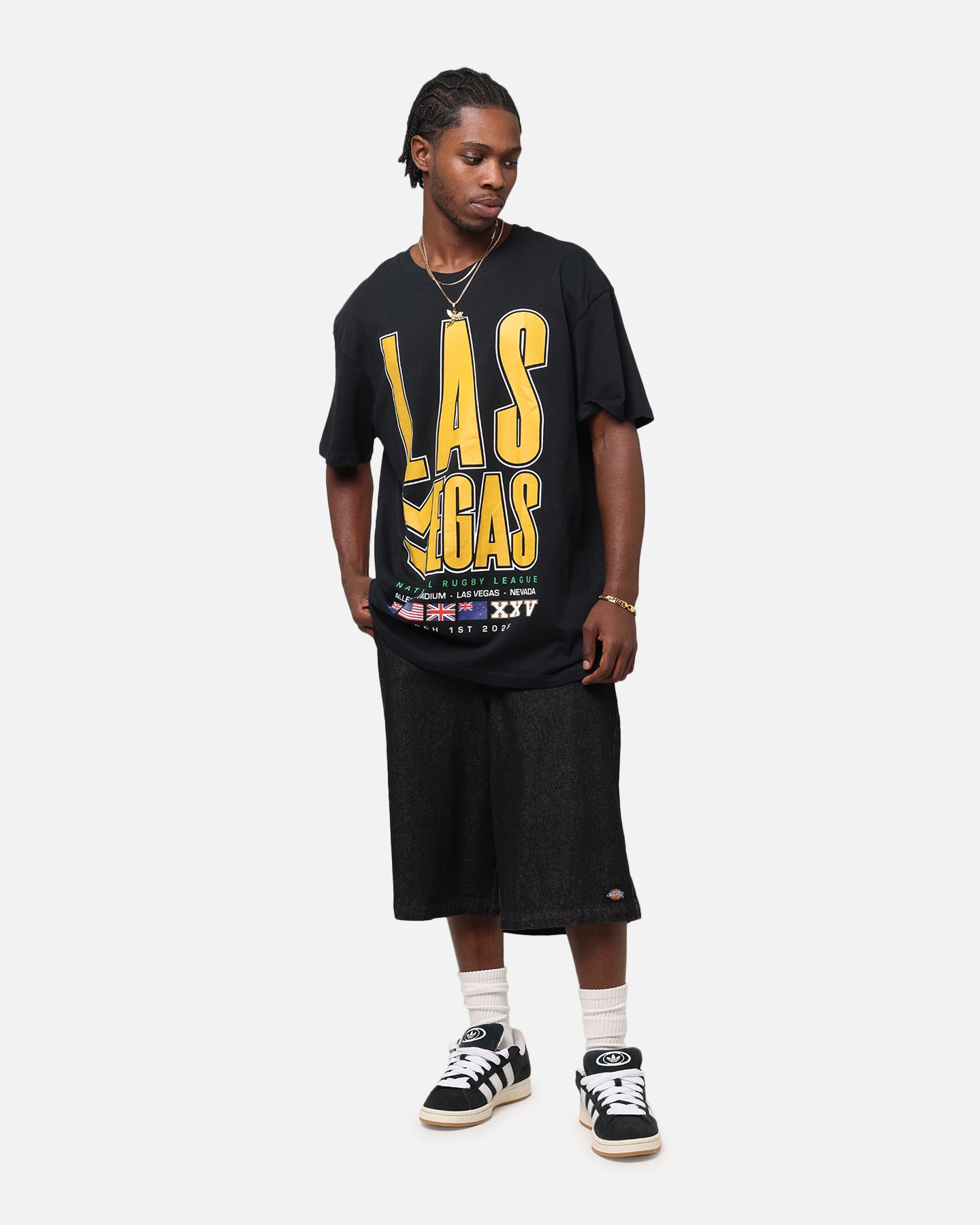 Bleacher Athletic NRL 2025 Las Vegas Round T-Shirt Black、mySite、zt4zffjzw