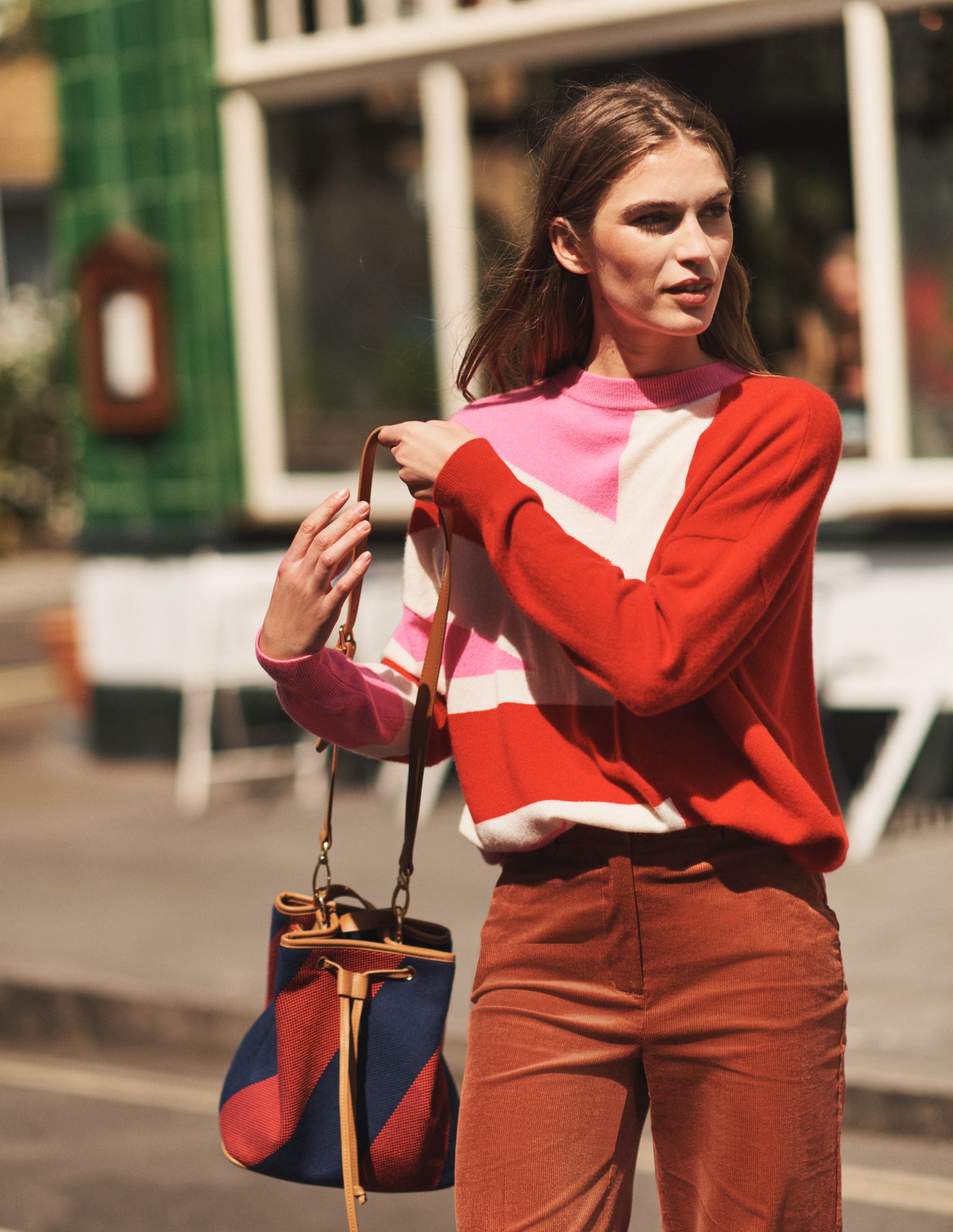  Lydia Cashmere Jumper-Cherry Blossom Melange、mySite、ashleygrahame