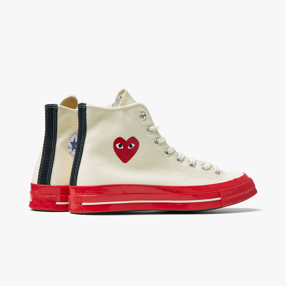  Converse x COMME des GAR�ONS PLAY Chuck Taylor Hi Off White / Red Sole、mySite、merchandisen