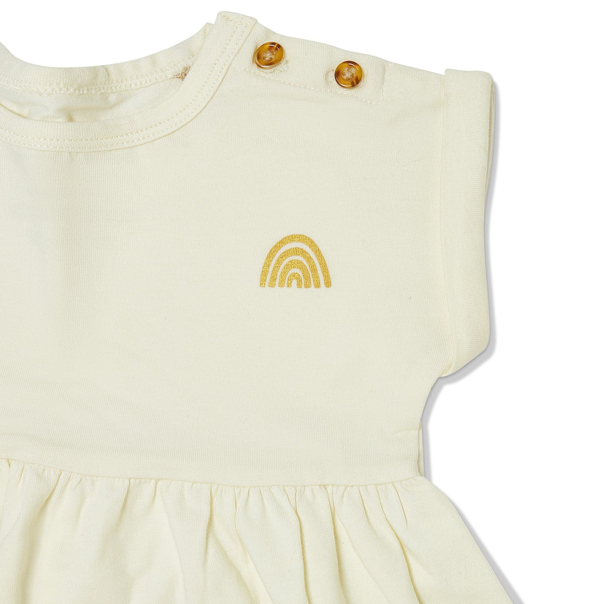 RETIRED - Organic Short Sleeve Twirl Dress - Sugar Cookie、mySite、g9winljtr