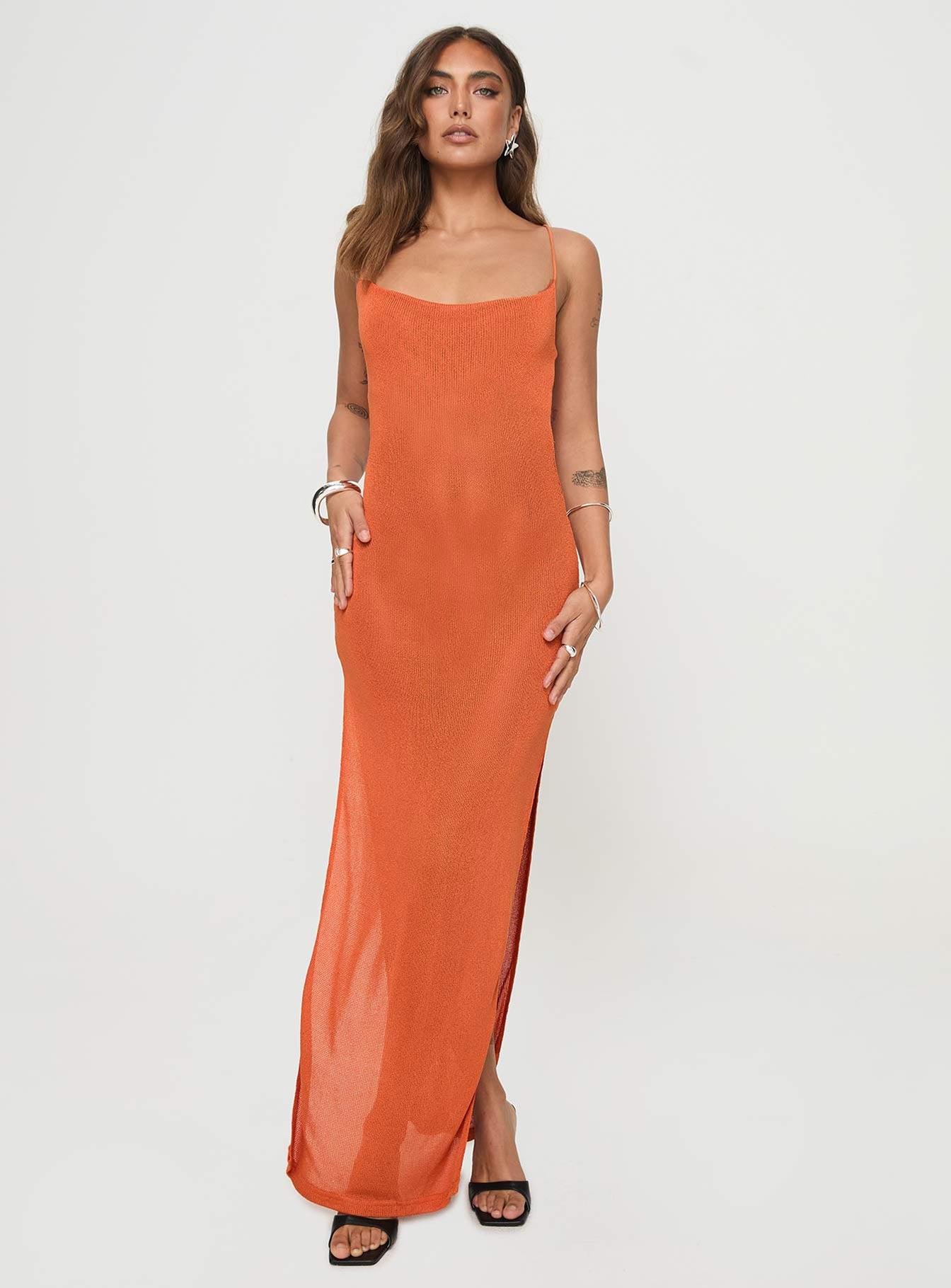 Cote Maxi Dress Orange、mySite、solidvoid