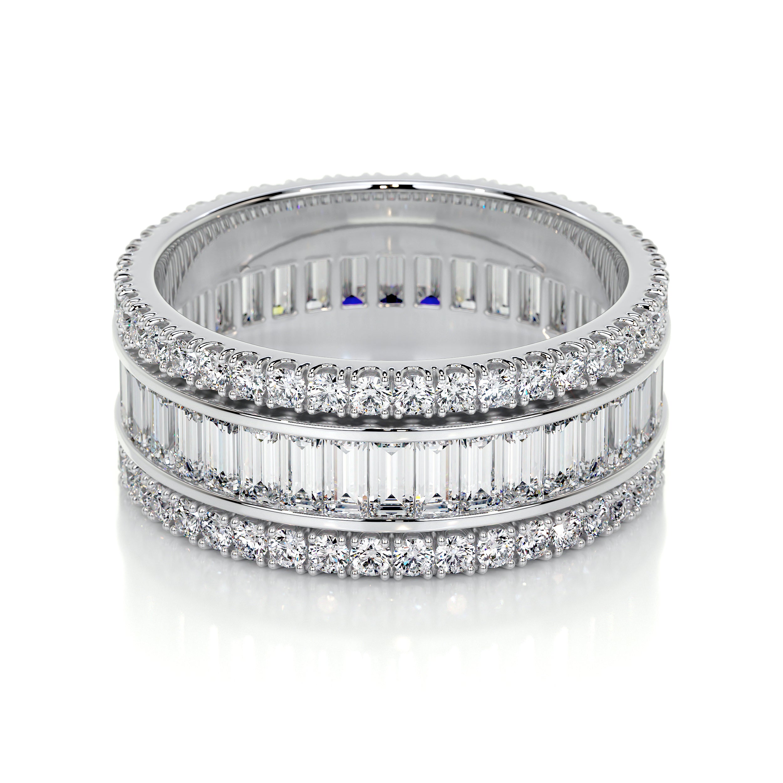 Paige Lab Grown Eternity Wedding Ring (4 Carat) -Platinum、mySite、hinf8tx79