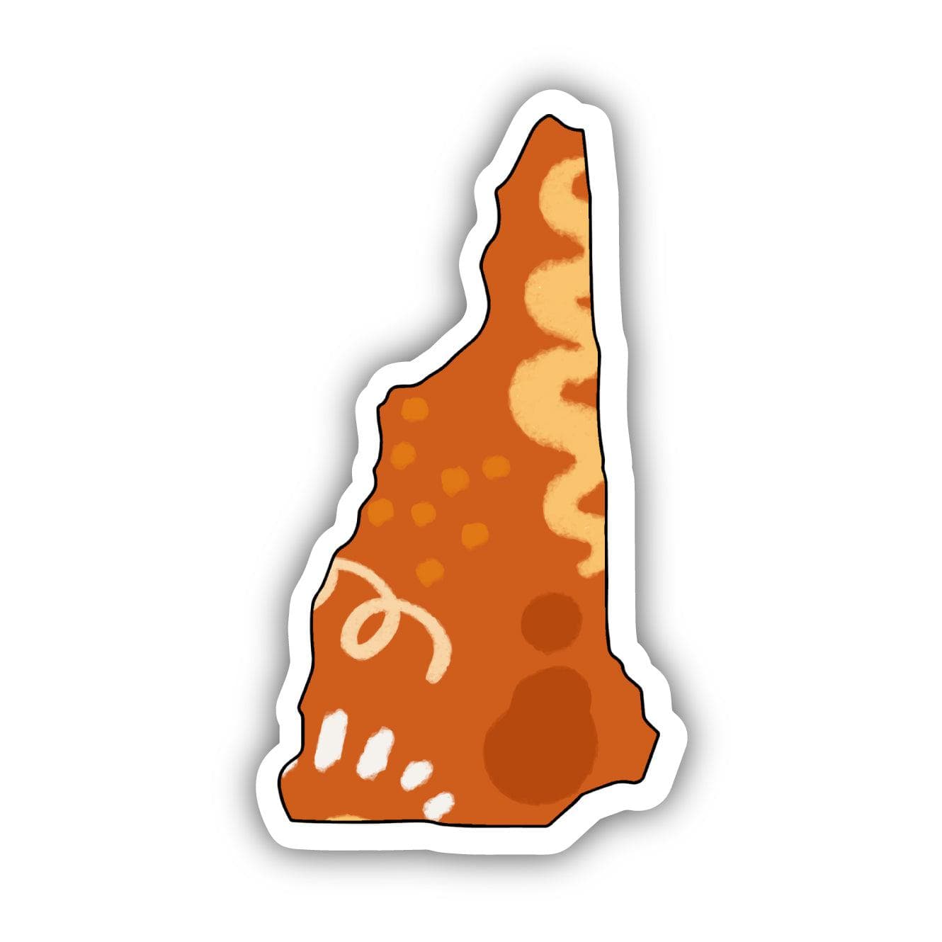  New Hampshire Orange Abstract Sticker、mySite、ghnorth