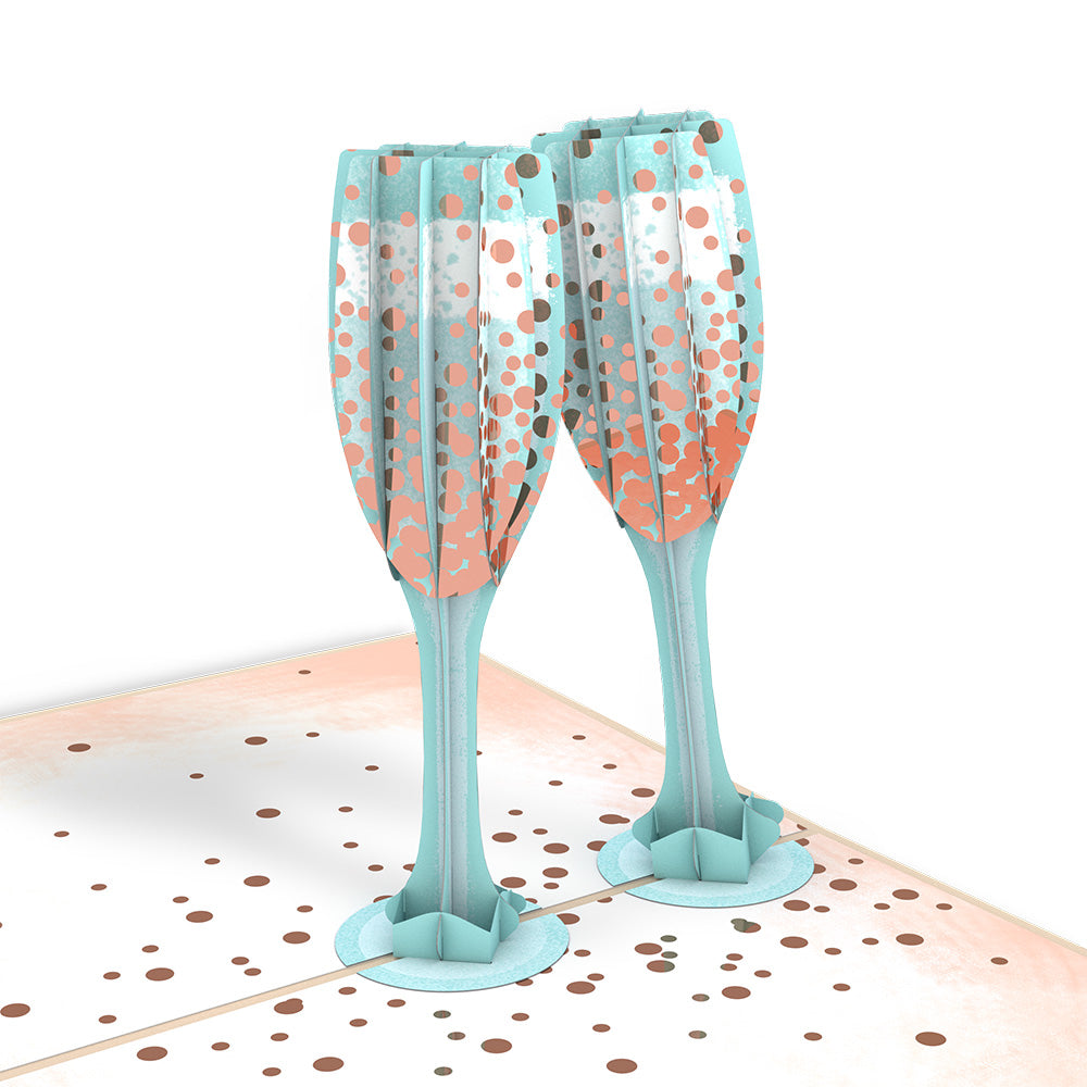 Champagne Toast Birthday Pop-Up Card and Cardio Queen Sentiment Set、mySite、solidvoid