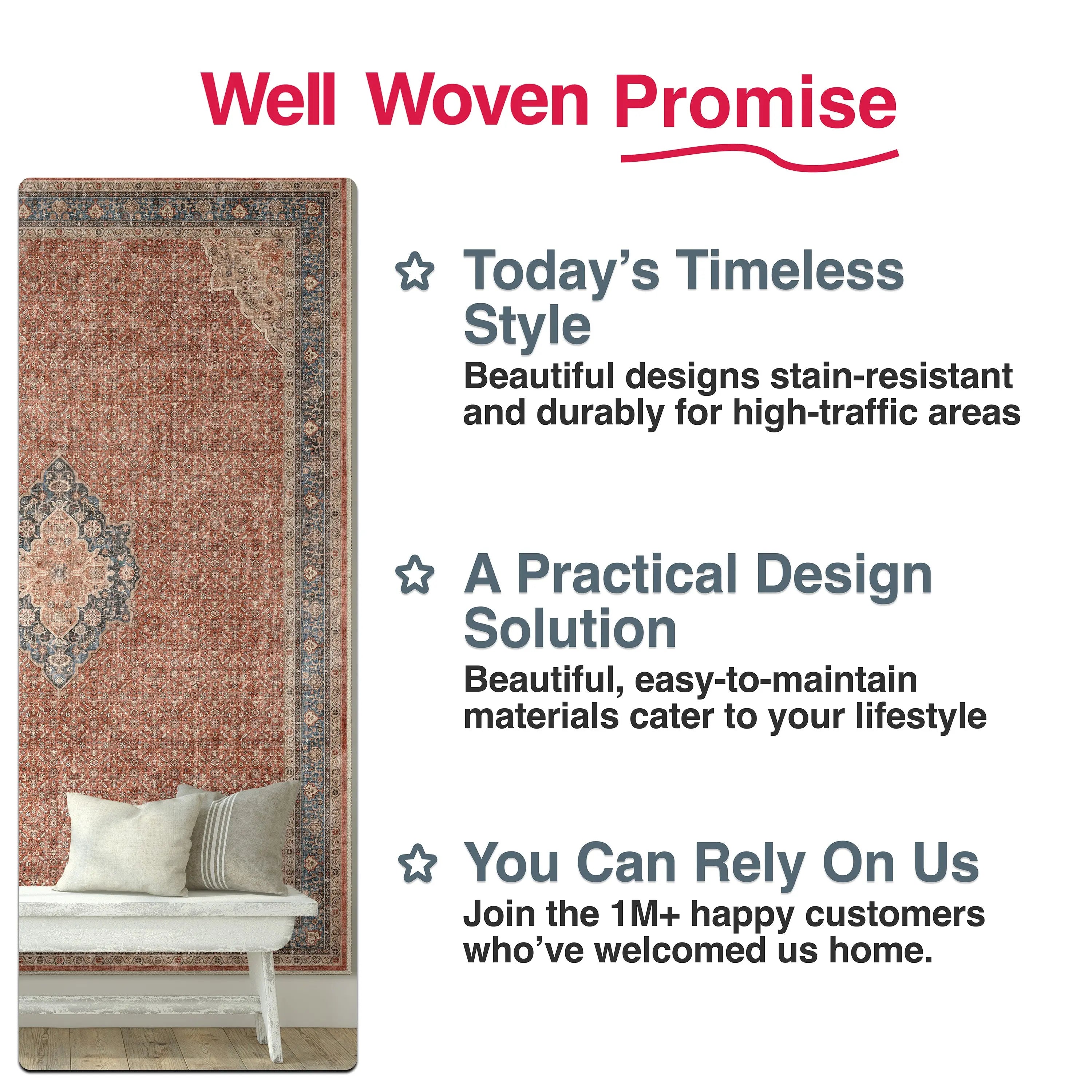 Asha 2-in-1 Lilith Vintage Oriental Kilim Rug + Rug Pad Included、mySite、gigharbornorthrealestate