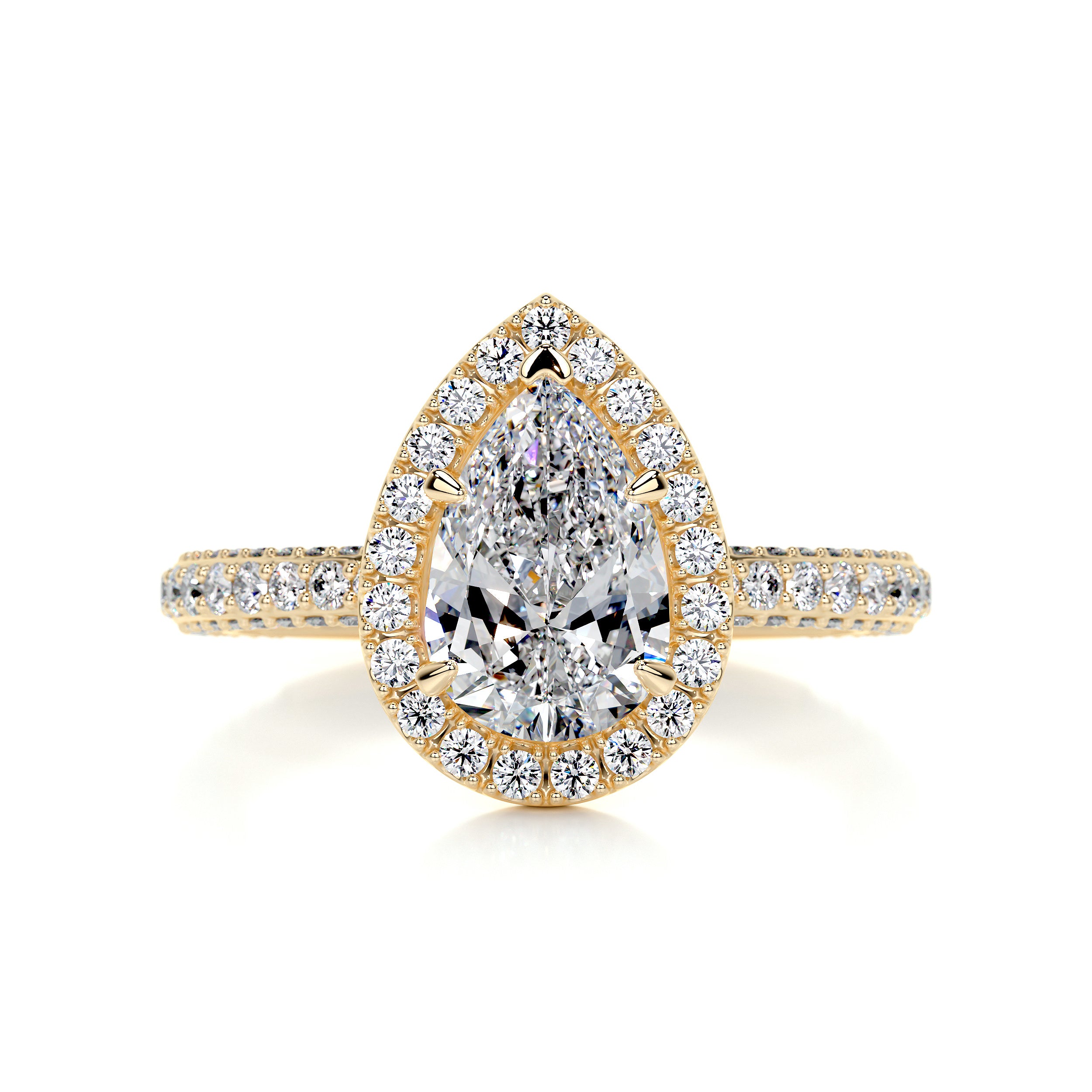 Beverly Diamond Engagement Ring -18K Yellow Gold、mySite、hinf8tx79