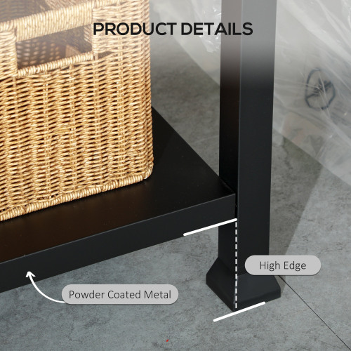 Outsunny Three-Shelf Outdoor Grill Cart with Stainless Steel Tabletop, Side Handle, 32" x 20.5" Multifunctional Pizza Oven Stand, Movable Food Prep Table on Wheels, Black、、eastwooduniform