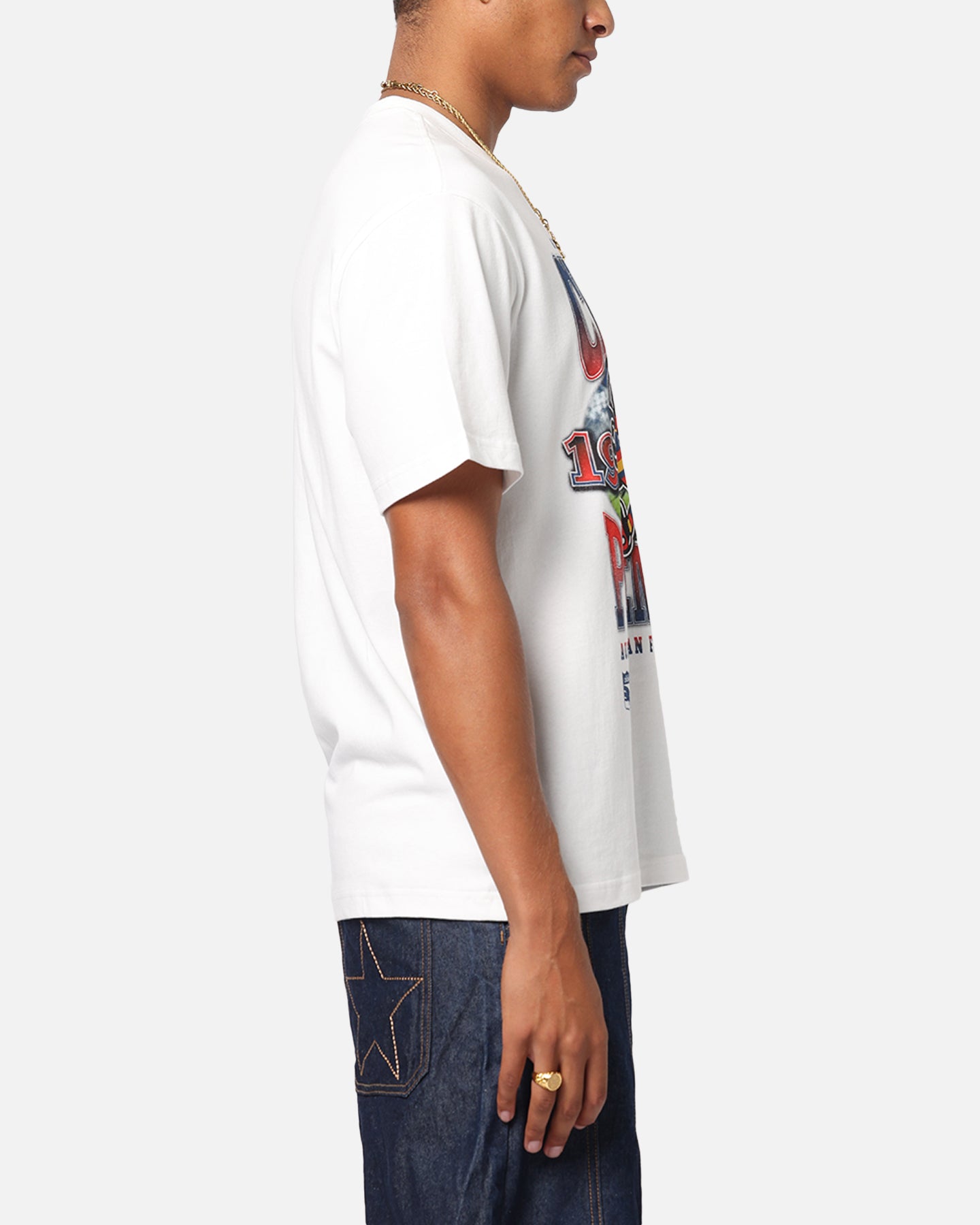 Mitchell & Ness Adelaide Crows Mascot T-Shirt Vintage White、mySite、zt4zffjzw