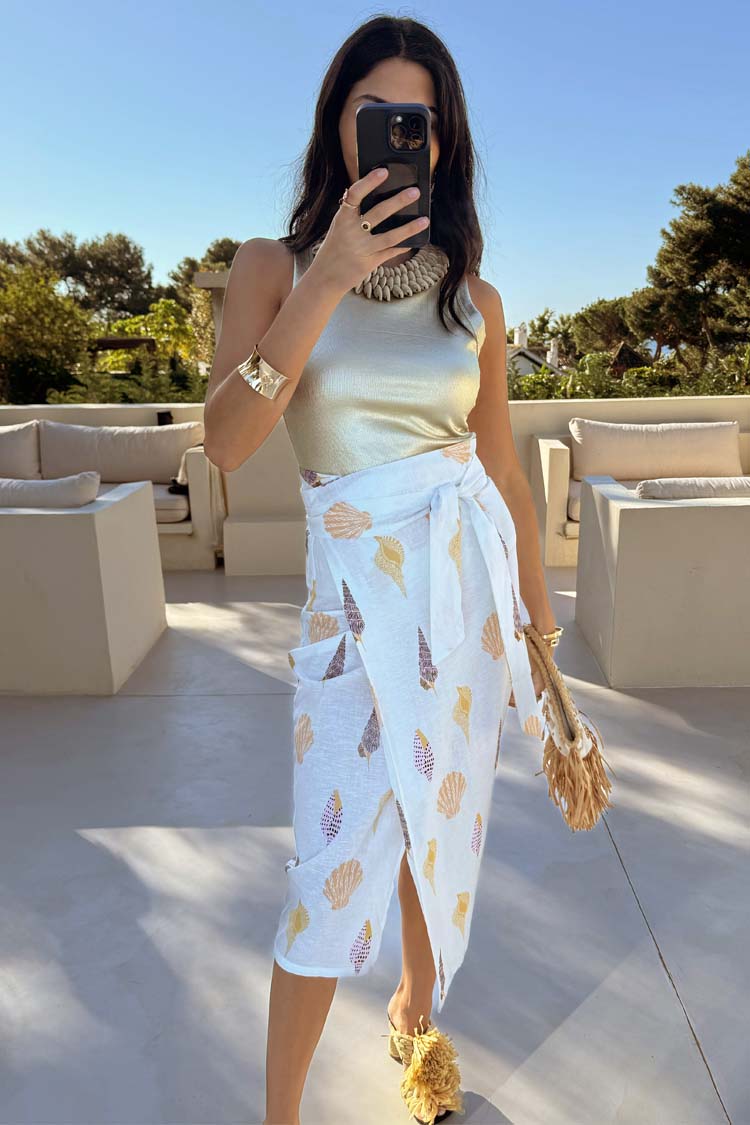 Shells Jaspre Wrap Skirt、mySite、solidvoid