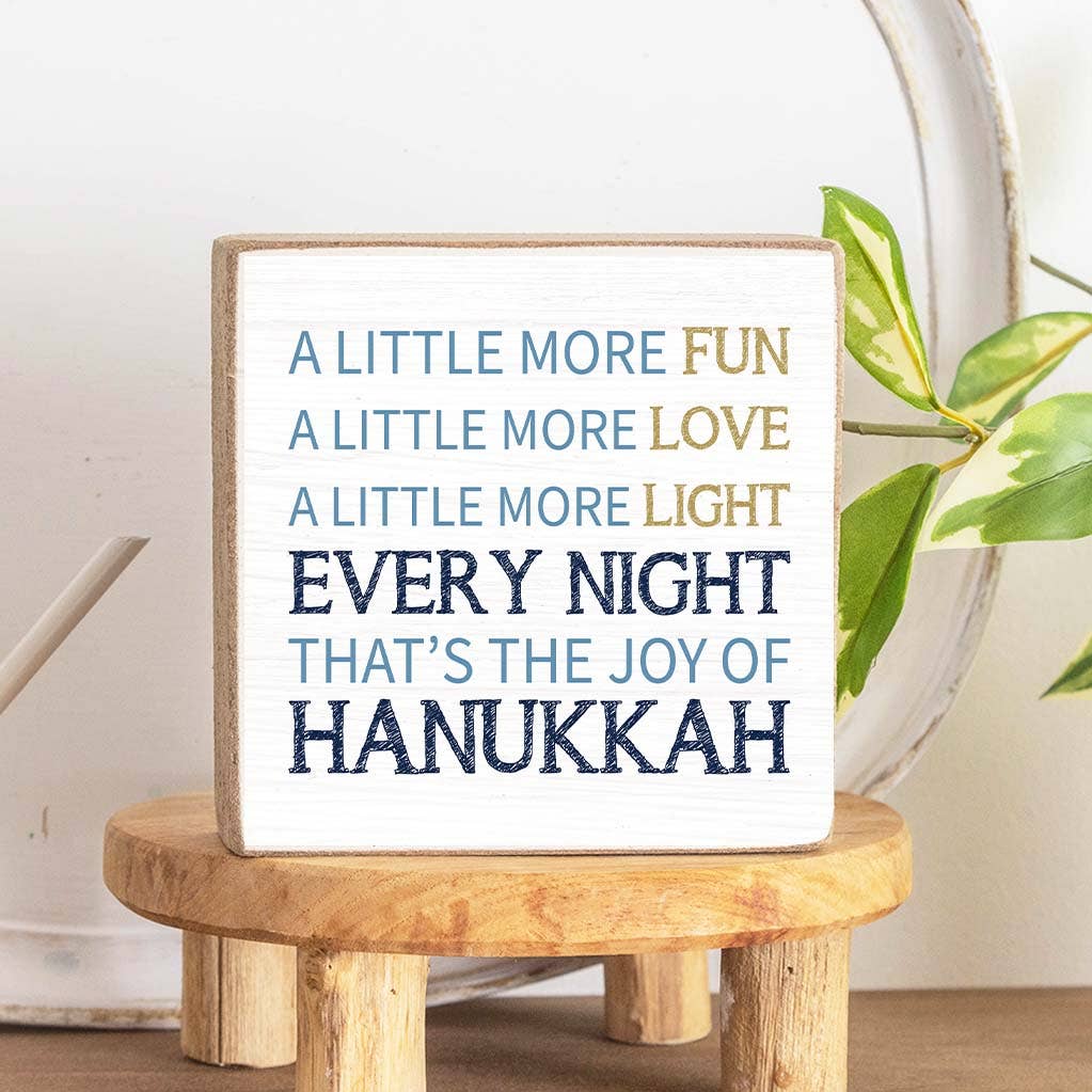 Joy of Hanukkah Decorative Wooden Block、mySite、topwebapps