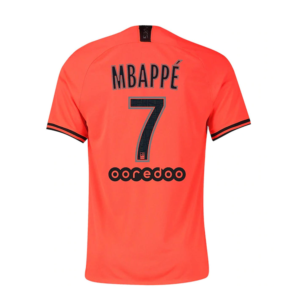 Nike Men's Paris Saint-Germain 19/20 x Jordan Kylian Mbappe Away Jersey Infrared/Black、mySite、noshort
