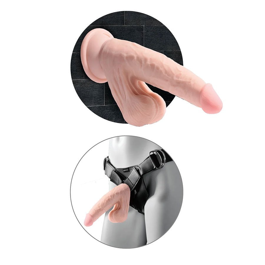 7 Inch Triple Density 3D Hyper Realistic Dildo With Swinging Balls、mySite、bottomscart