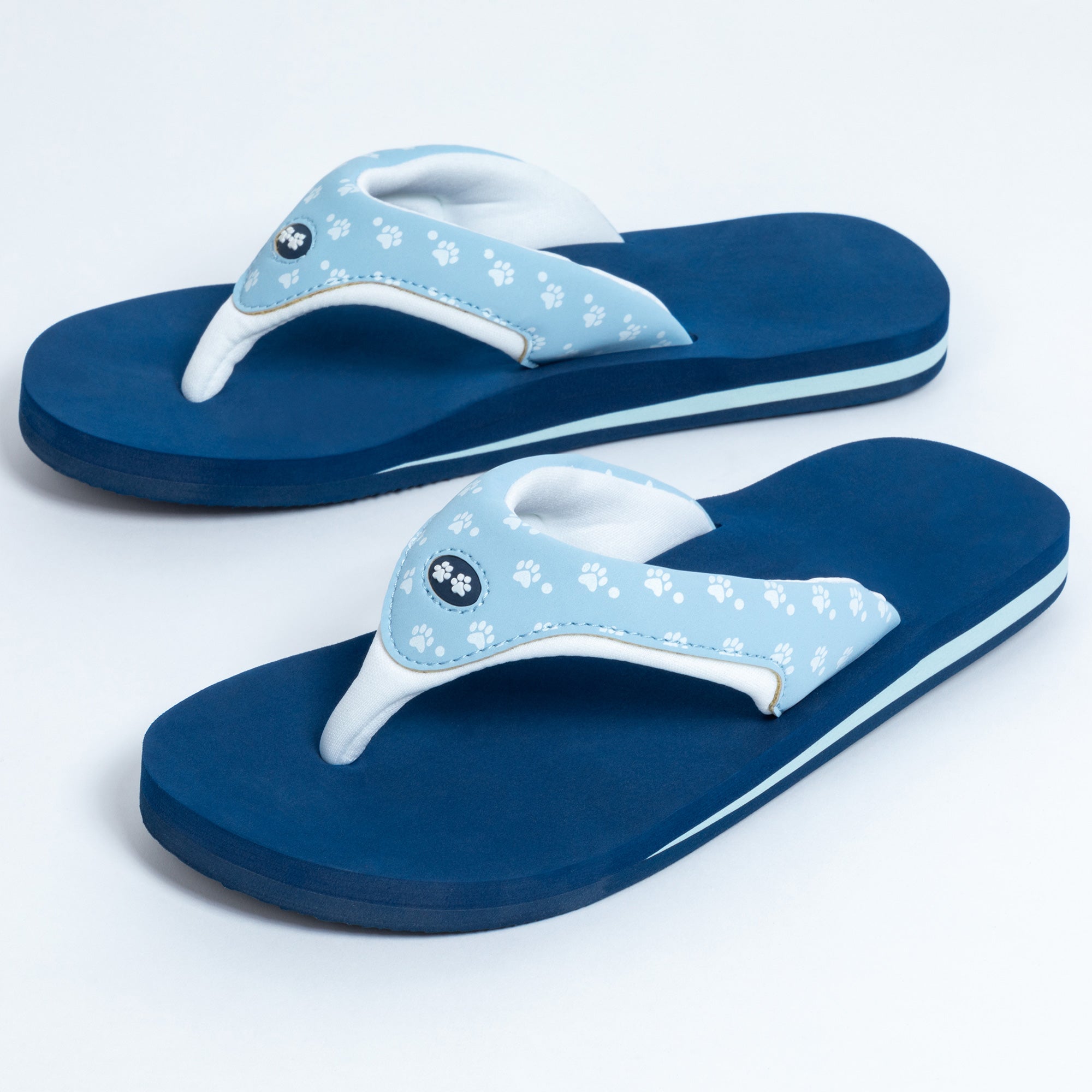 Cushy Comfort Paw Print Flip Flops、mySite、camillekostekn