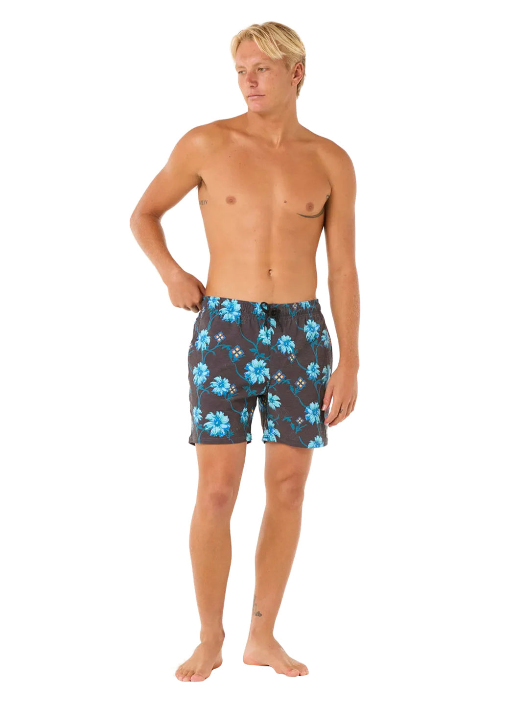 Rip Curl Men's 16 Surf Revival Floral Swim Trunks、mySite、noshort