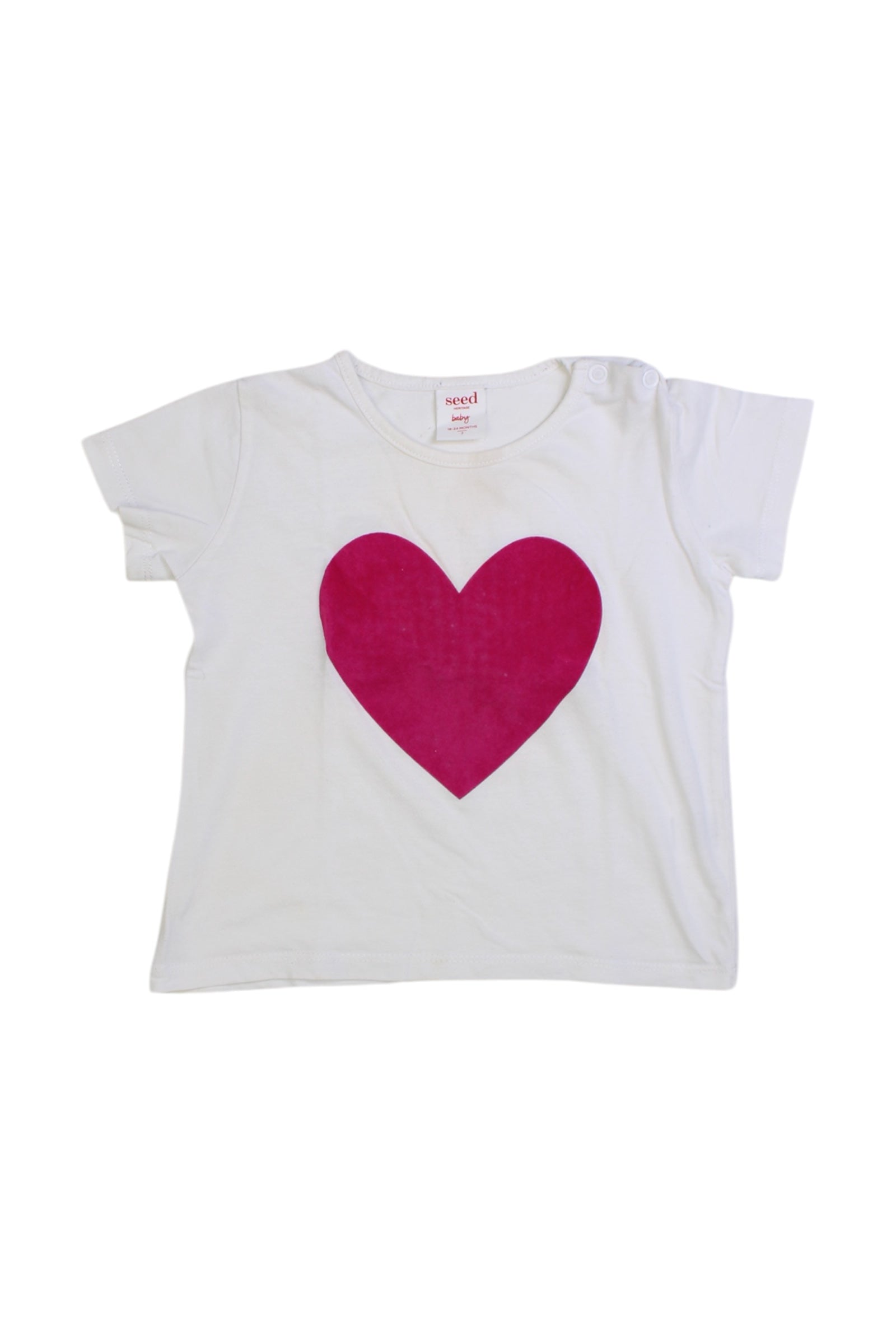 Seed Heart Short Sleeve T-Shirt - Size 18-24M、mySite、g9winljtr