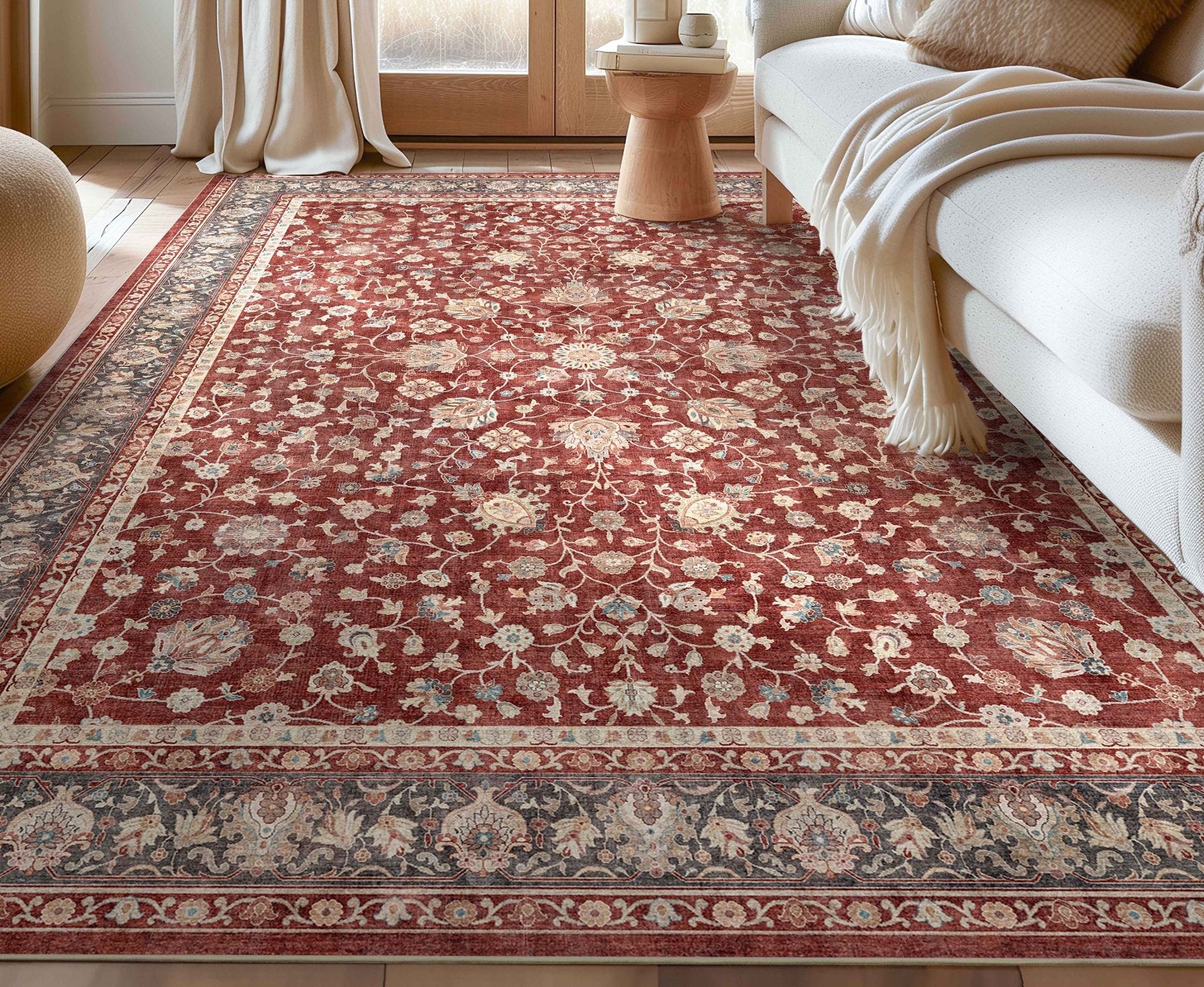 Rome Vintage Oriental Floral Flat-Weave Rug、mySite、gigharbornorthrealestate