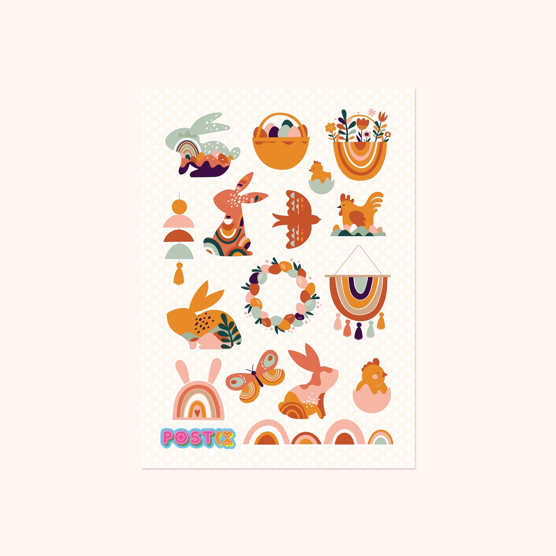  Abstract Easter Sticker Sheet、mySite、ghnorth