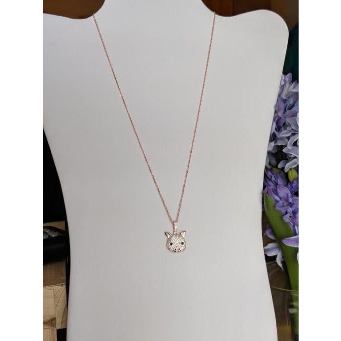 CZ Pig Pendant Sterling Silver or LRG Stainless Steel for Men、mySite、g9winljtr