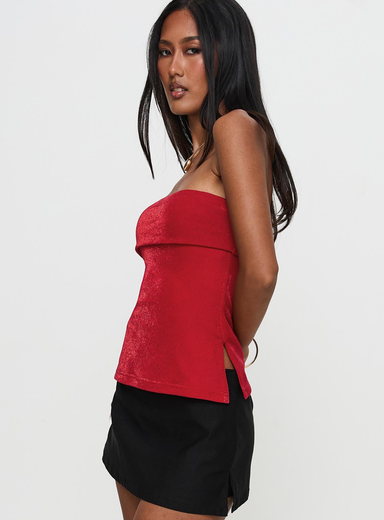 Strutter Strapless Top Glitter、mySite、solidvoid