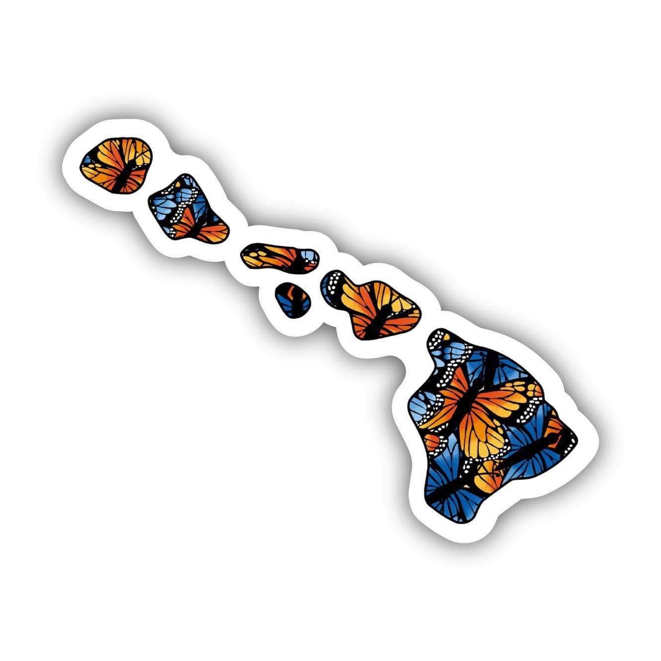  Hawaii Butterfly Pattern Sticker、mySite、elrpsem3k