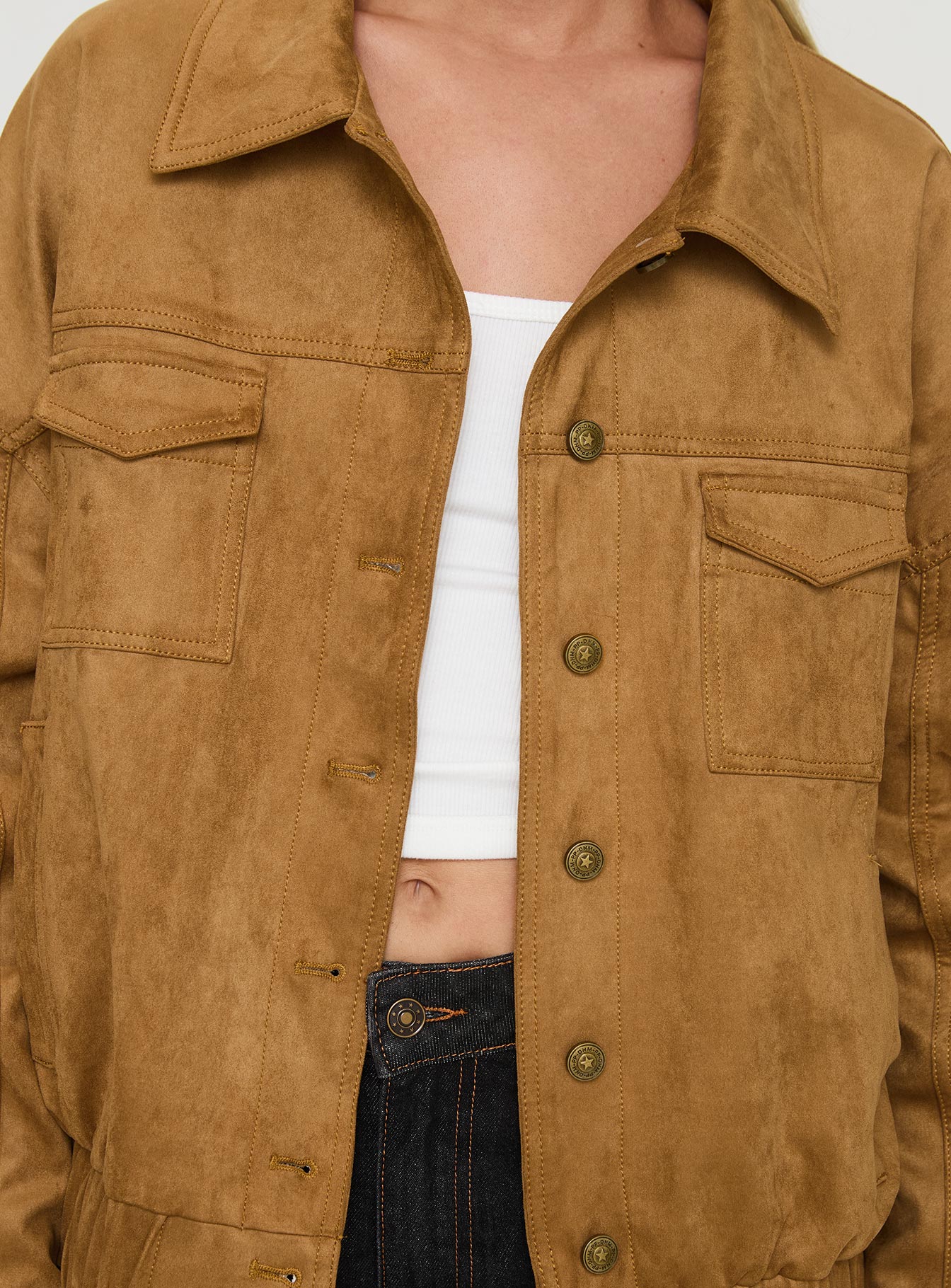 Ristretto Faux Suede Bomber Brown、mySite、solidvoid