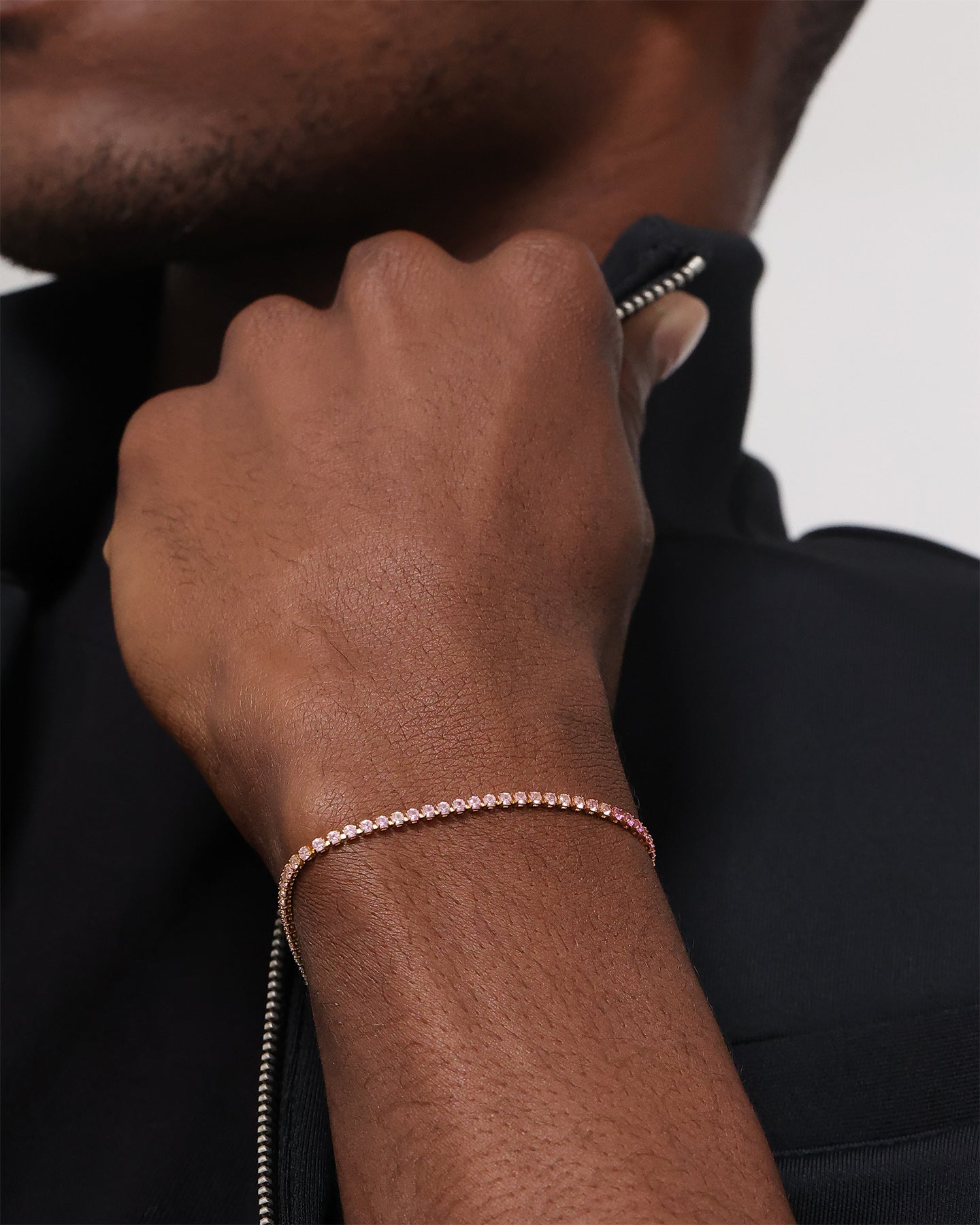 Saint Morta Micro Coloured Tennis Bracelet Gold/Pink、mySite、zt4zffjzw